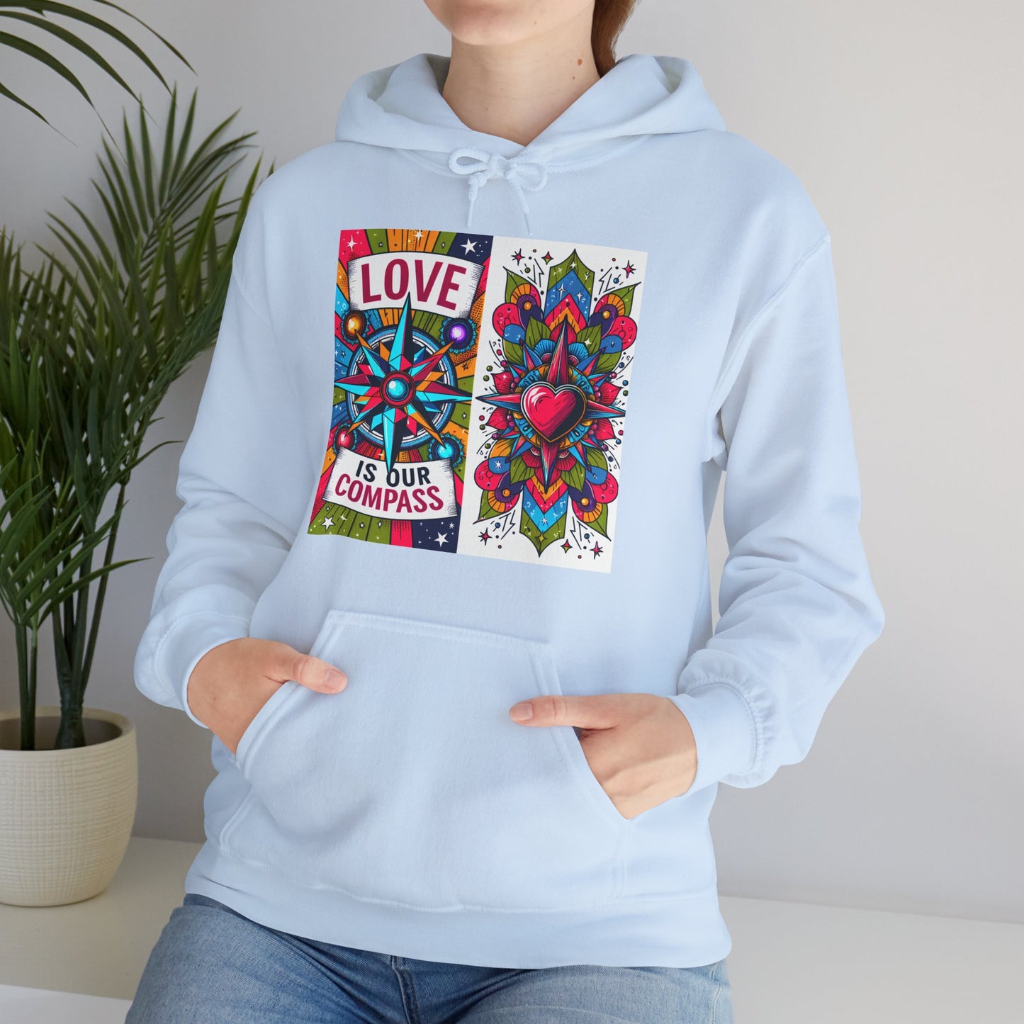 🧭❤️Love Is Our Compass Hoodie – Heart-Led Comfort for Every Journey