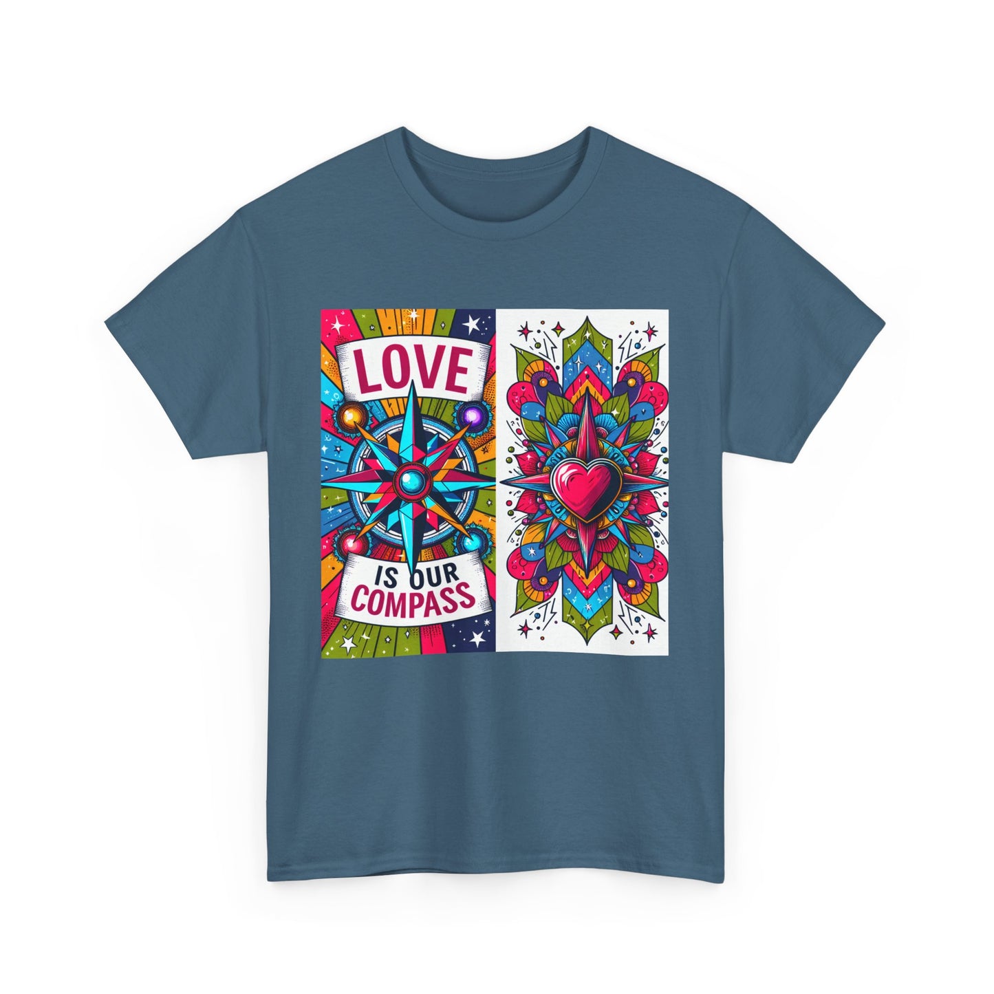 🧭HeartNorth Heavy Cotton Tee - Let Love Be the Way