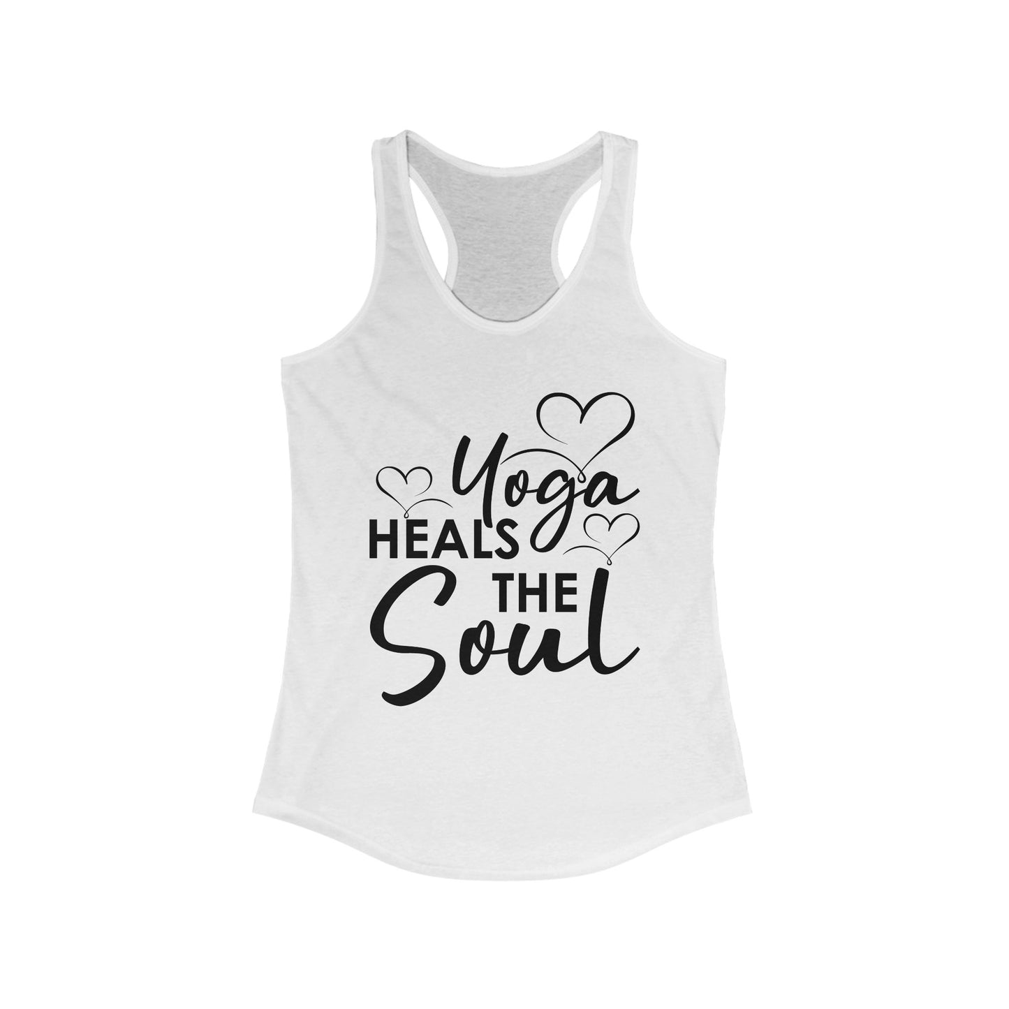 "Yoga Heals the Soul" - Mindful Movement Racerback Tank Top for Women