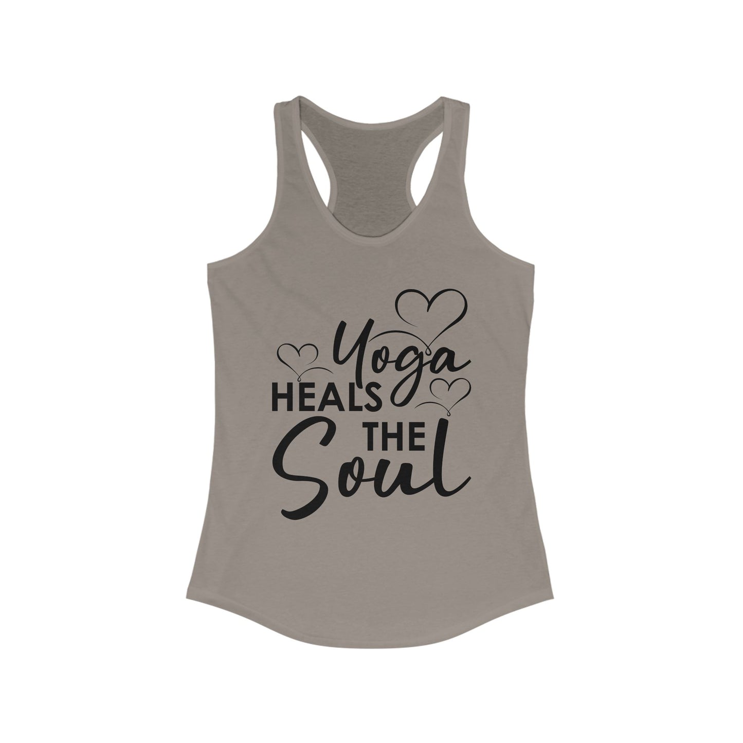 "Yoga Heals the Soul" - Mindful Movement Racerback Tank Top for Women