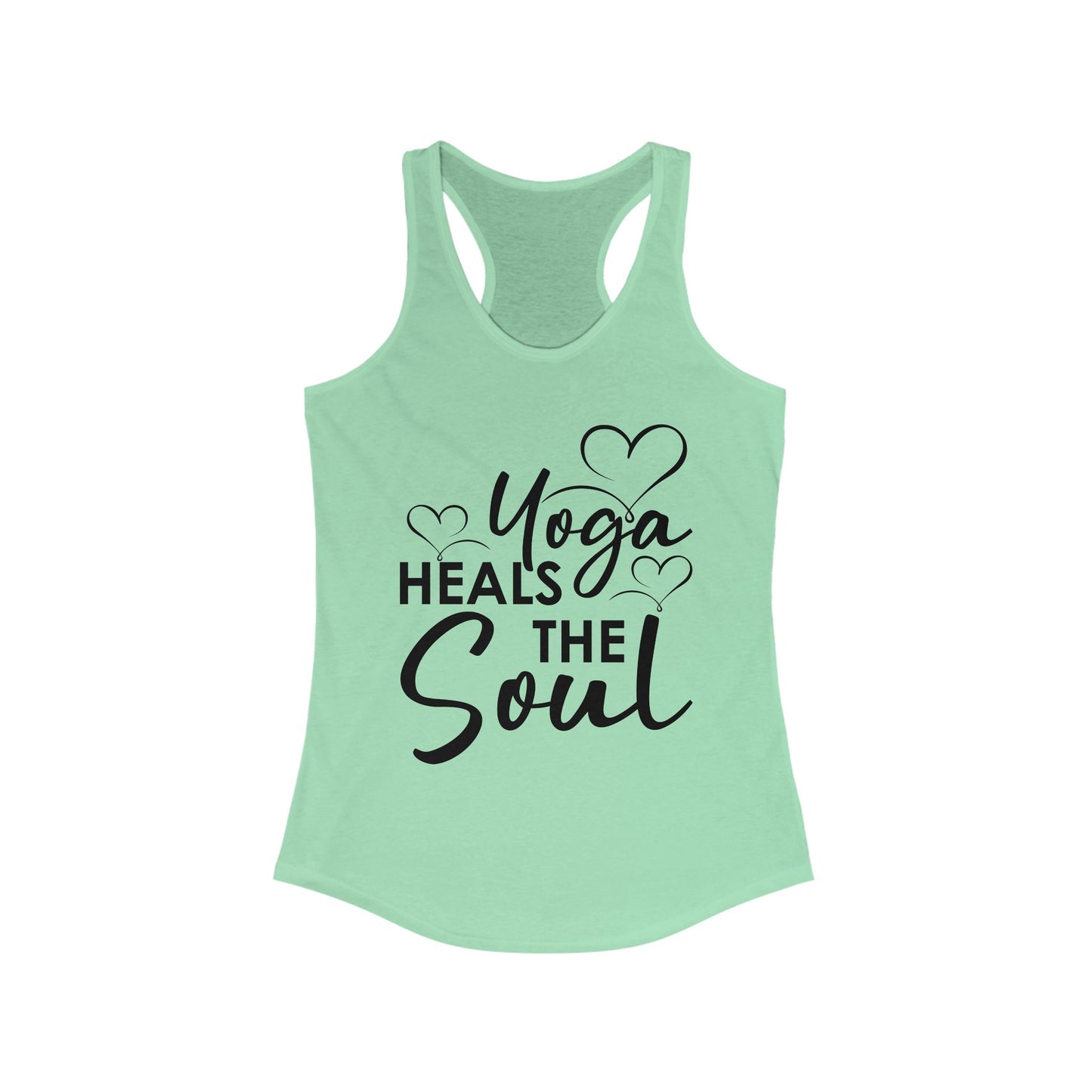 "Yoga Heals the Soul" - Mindful Movement Racerback Tank Top for Women