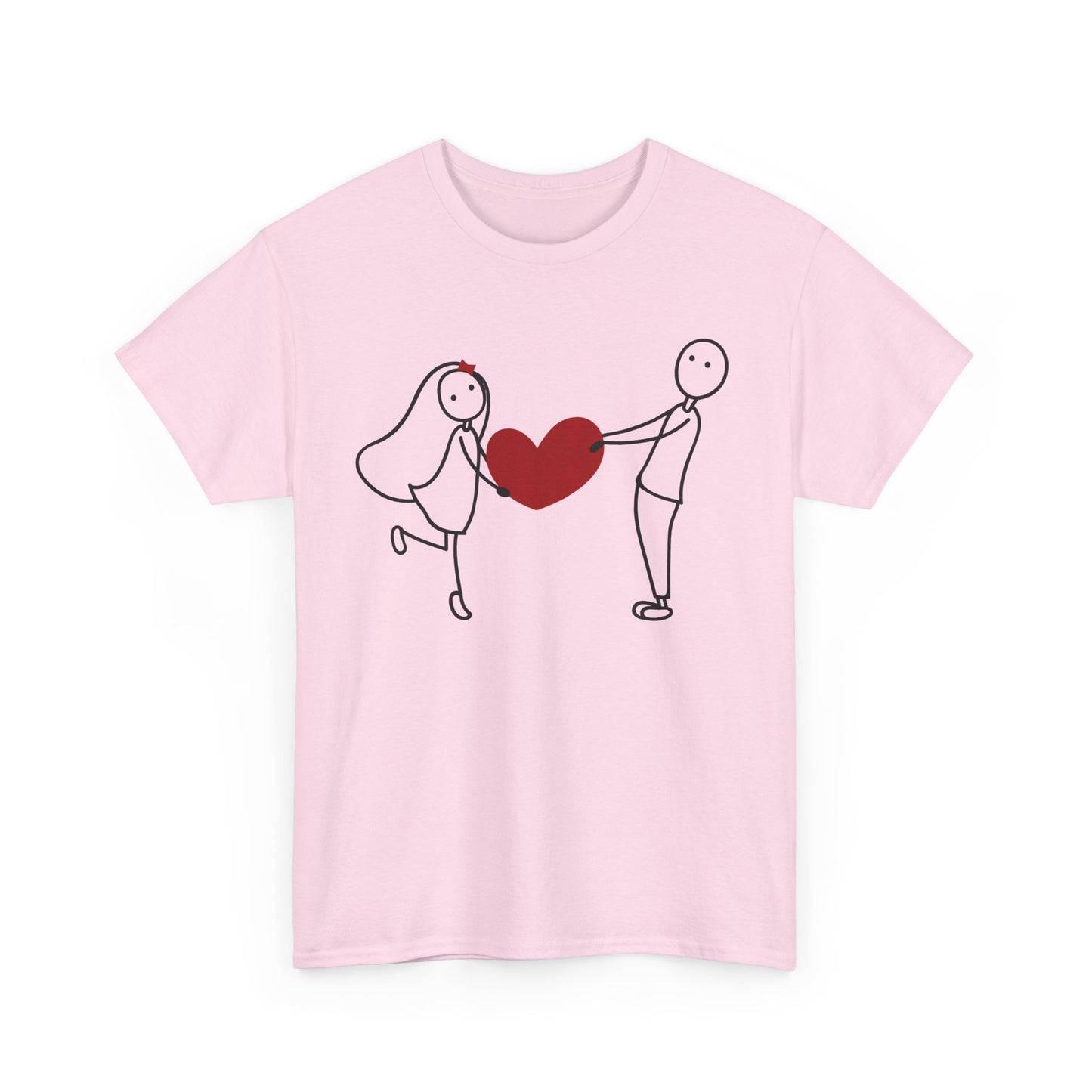 Heartfelt Connection Heavy Cotton Tee - Playful Love, Gentle Vibes
