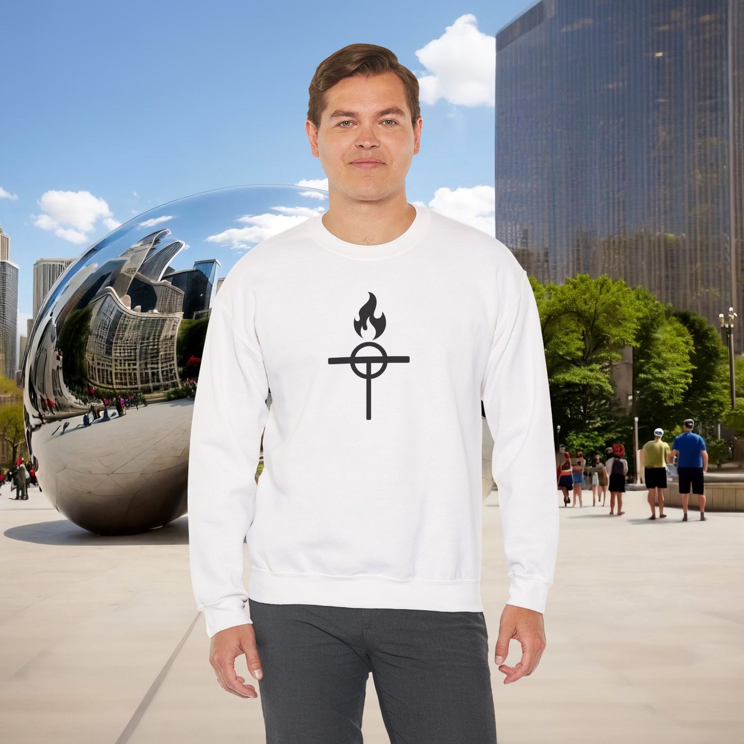 ⚔️ The Warrior Monk Sigil — Menaste Crewneck Sweatshirt (Monastic Edition)