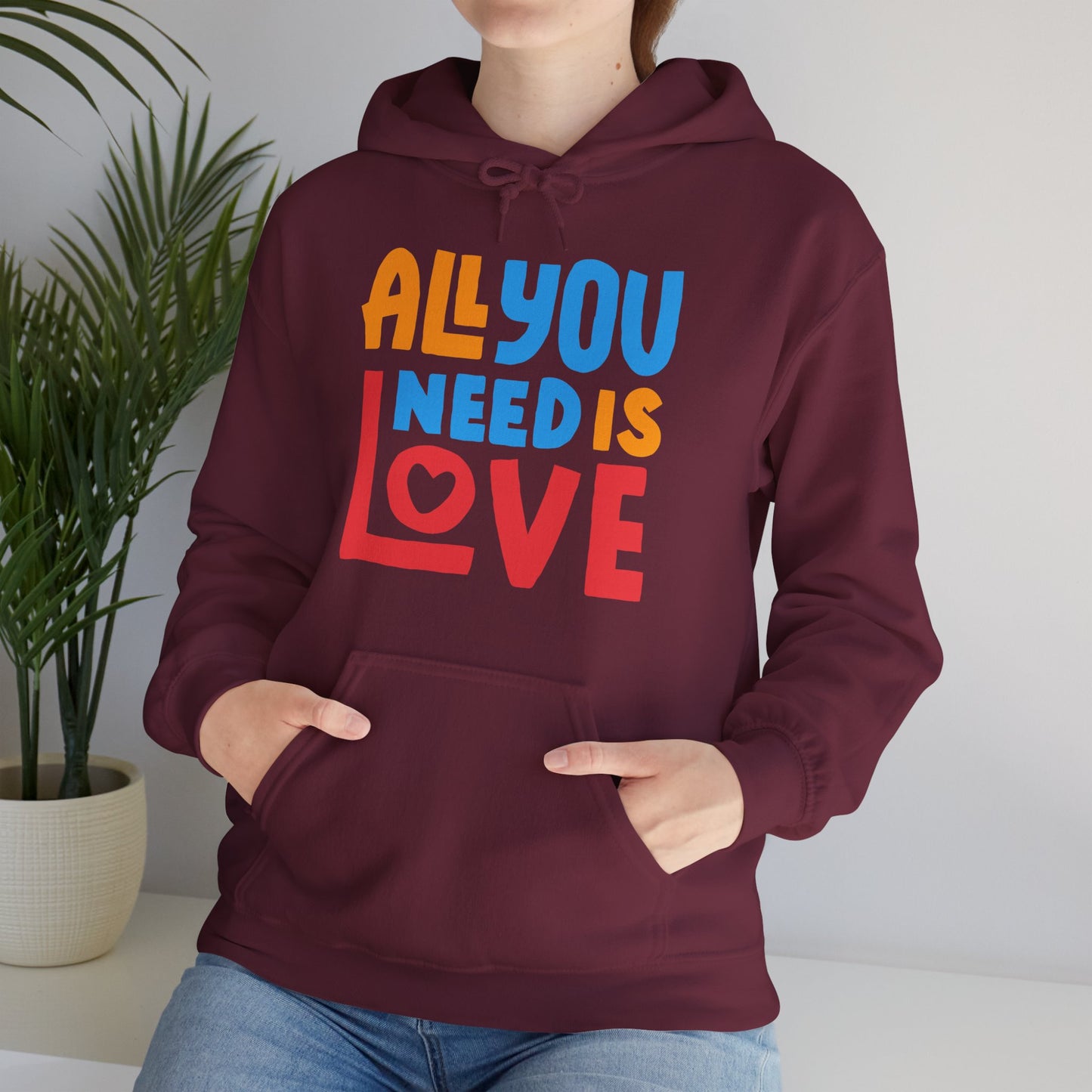 🌈All You Need Is Love Hoodie – Cozy Colorful Reminder of What Matters Most❤️🌈✨