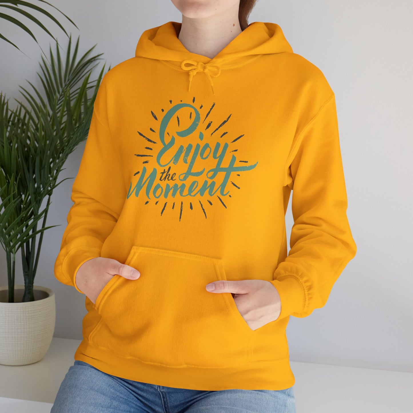 ✨Enjoy the Moment Hoodie – Mindful Living, Spiritual Comfort🌿🕊️✨
