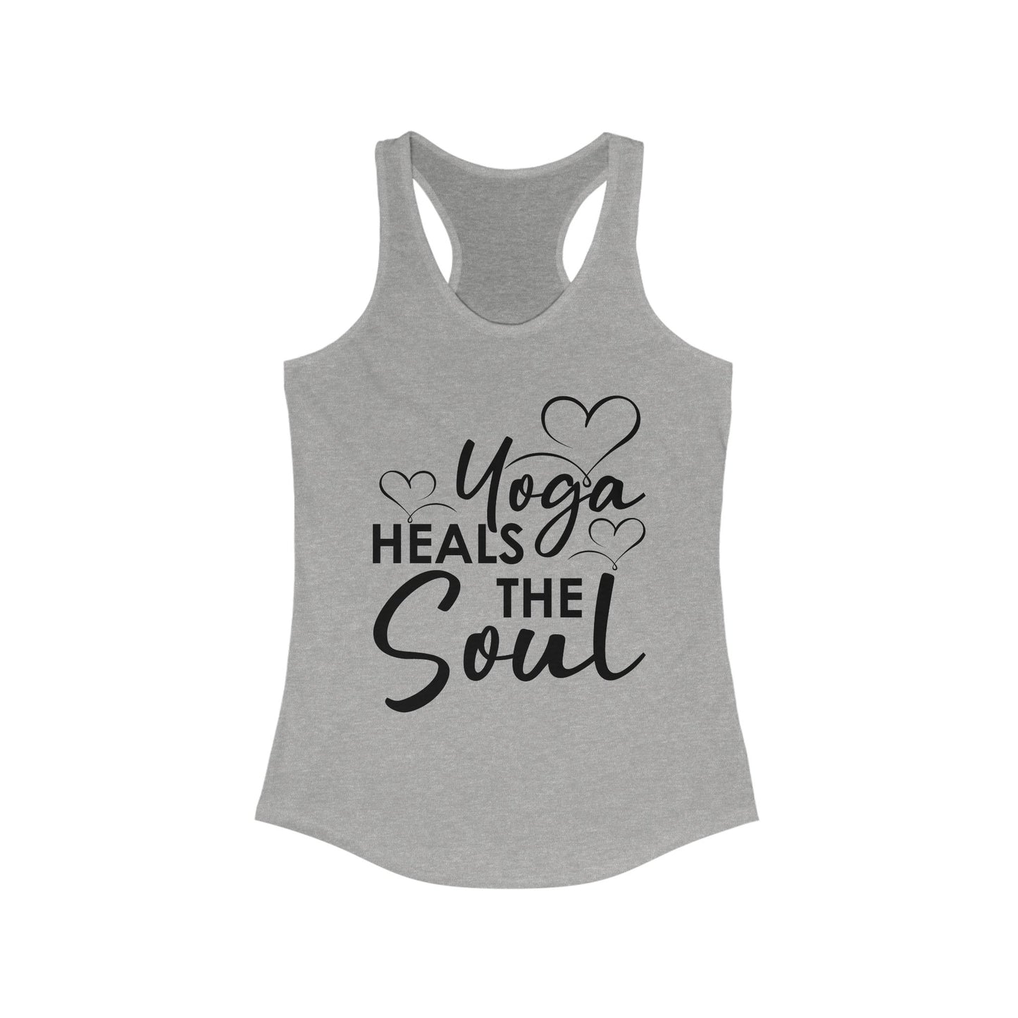 "Yoga Heals the Soul" - Mindful Movement Racerback Tank Top for Women
