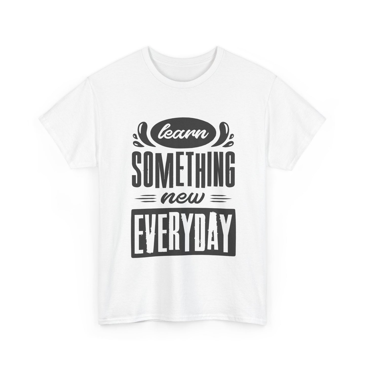📘"Everyday Wisdom" Heavy Cotton Tee - Grow Through What You Learn