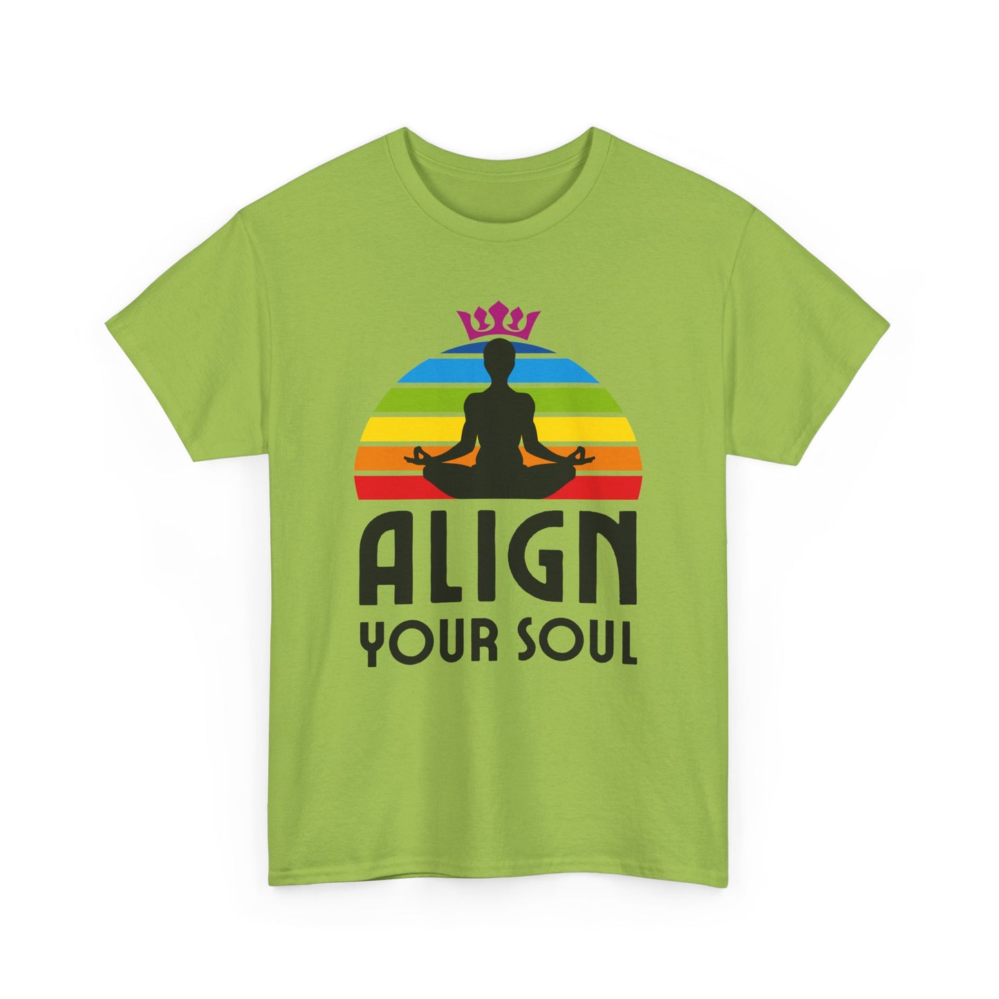 "Align Your Soul" Chakra Heavy Cotton Tee - Radiate from Root to Crown