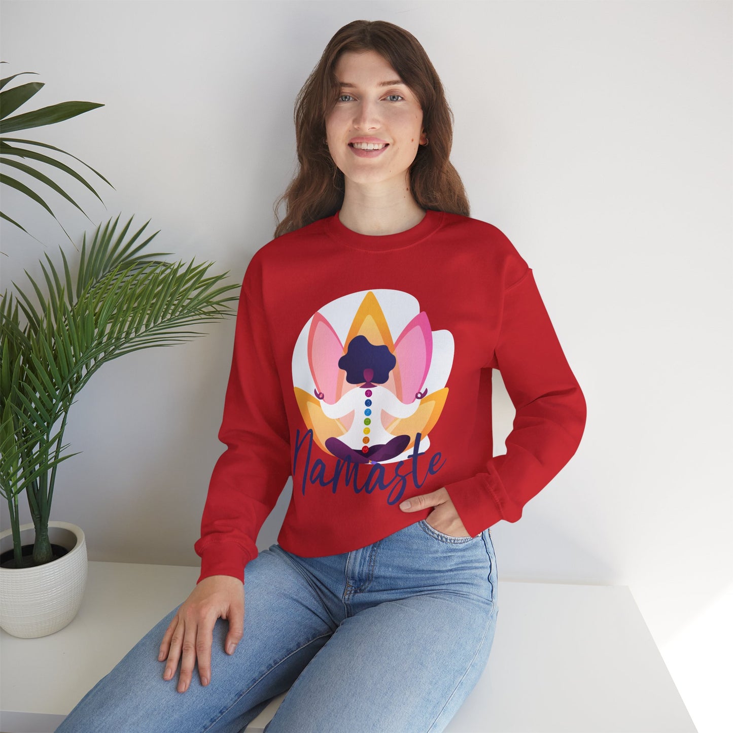 🌸Rooted Light - Namaste Chakra Crewneck Sweatshirt
