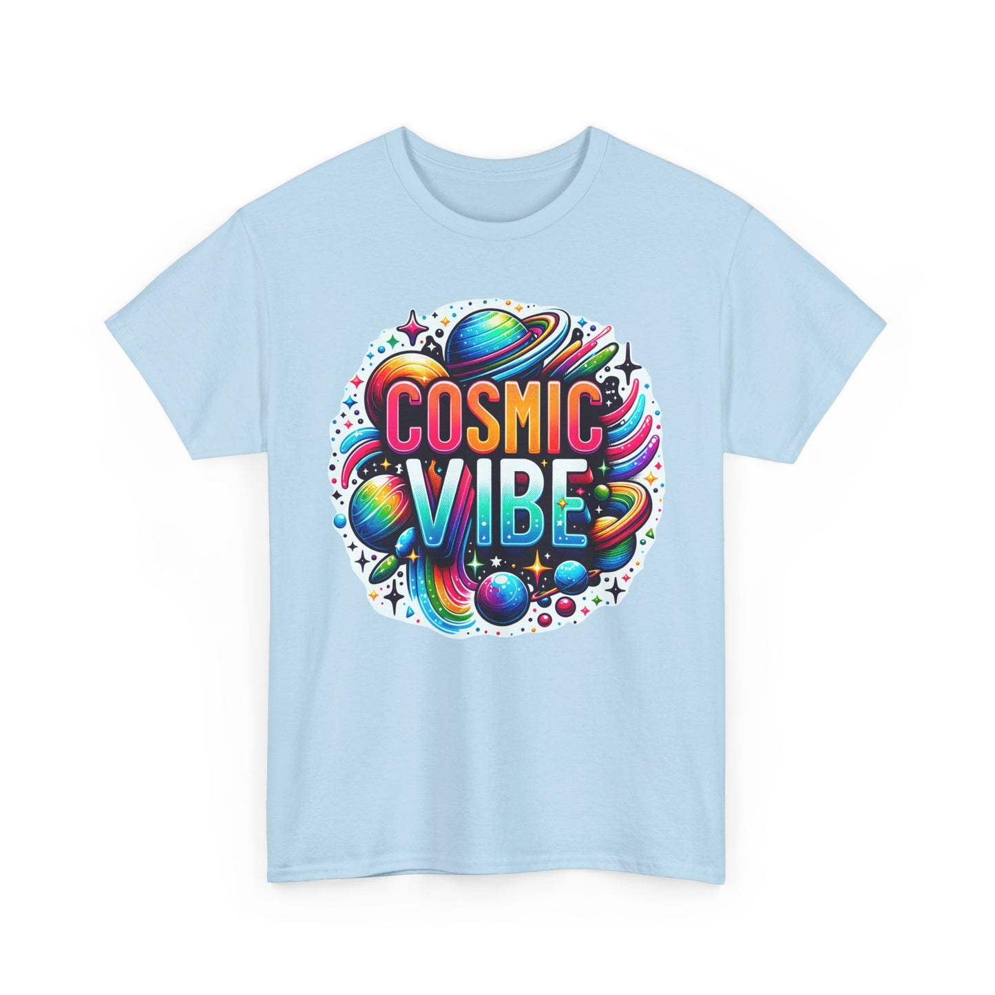 🌌Cosmic Vibes Heavy Cotton Tee - Align with the Rhythm of the Universe