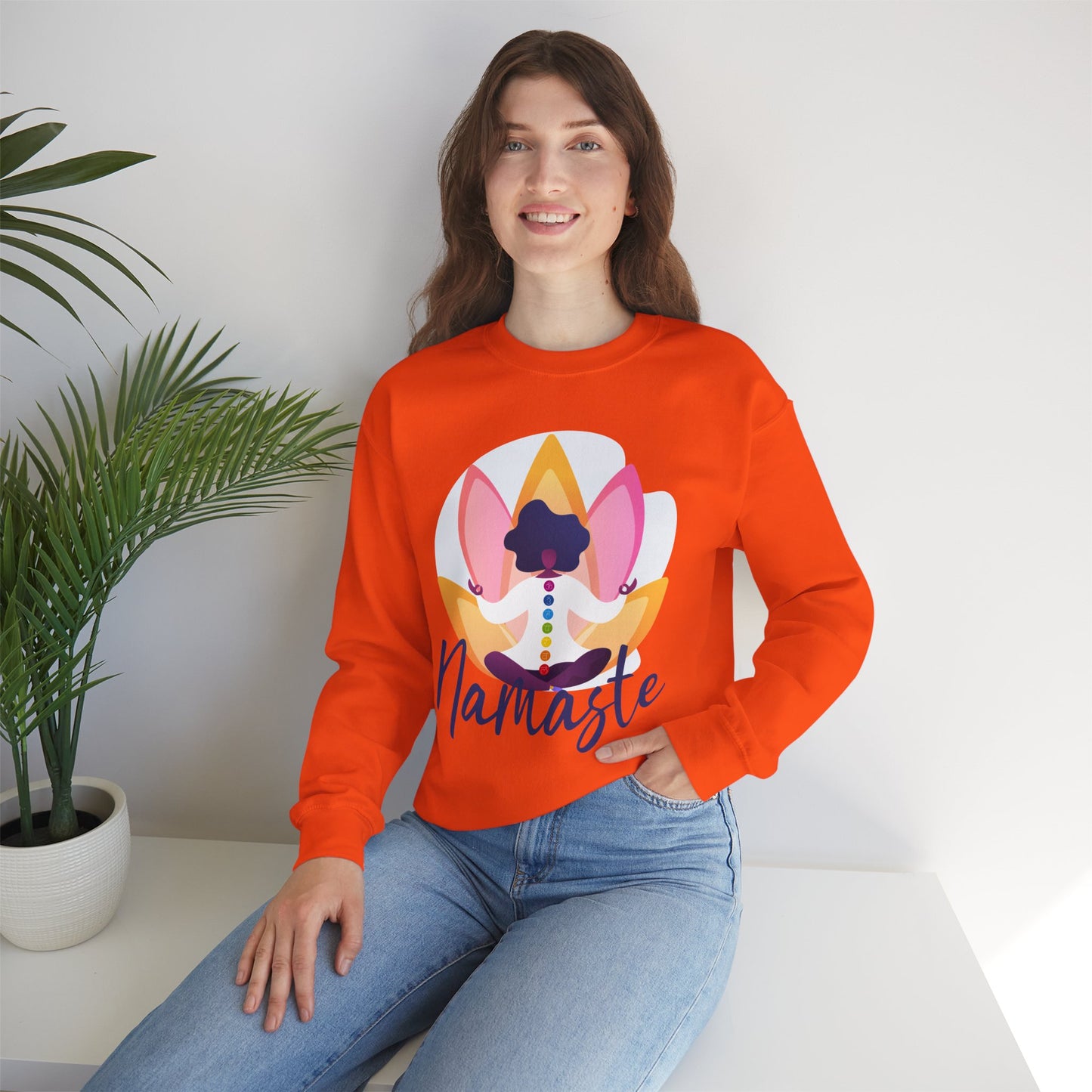🌸Rooted Light - Namaste Chakra Crewneck Sweatshirt