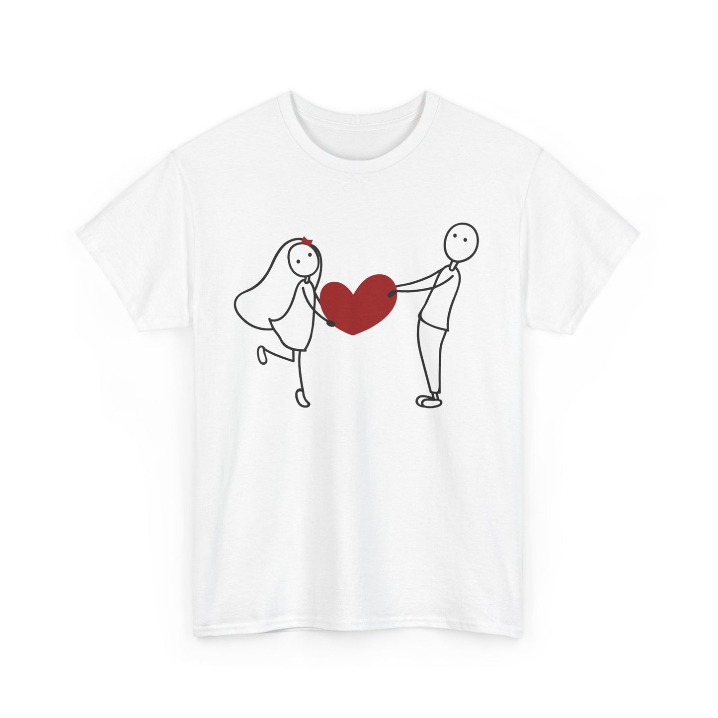 Heartfelt Connection Heavy Cotton Tee - Playful Love, Gentle Vibes