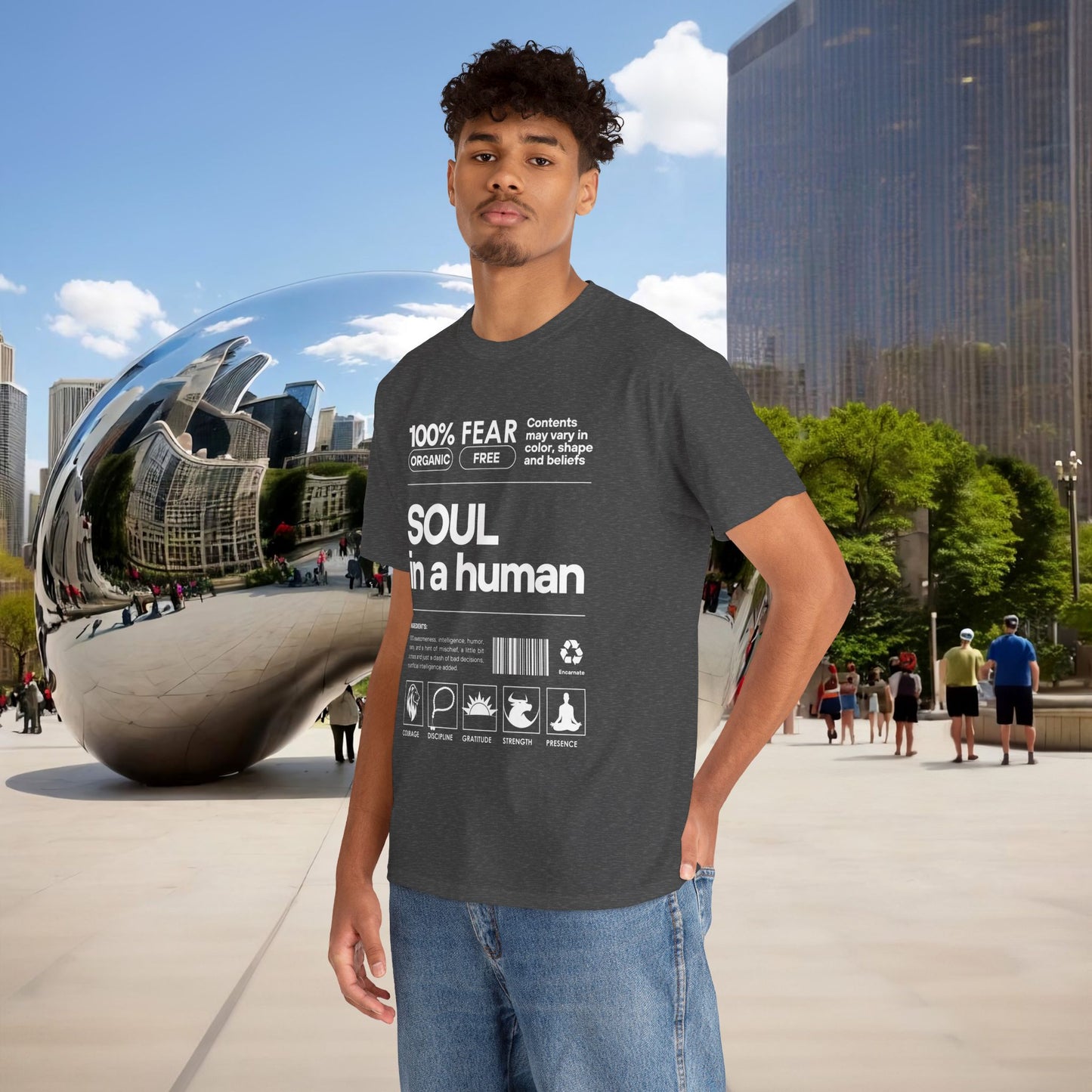 🜂 SOUL IN A HUMAN — The Human Blueprint Tee (Menaste Edition)