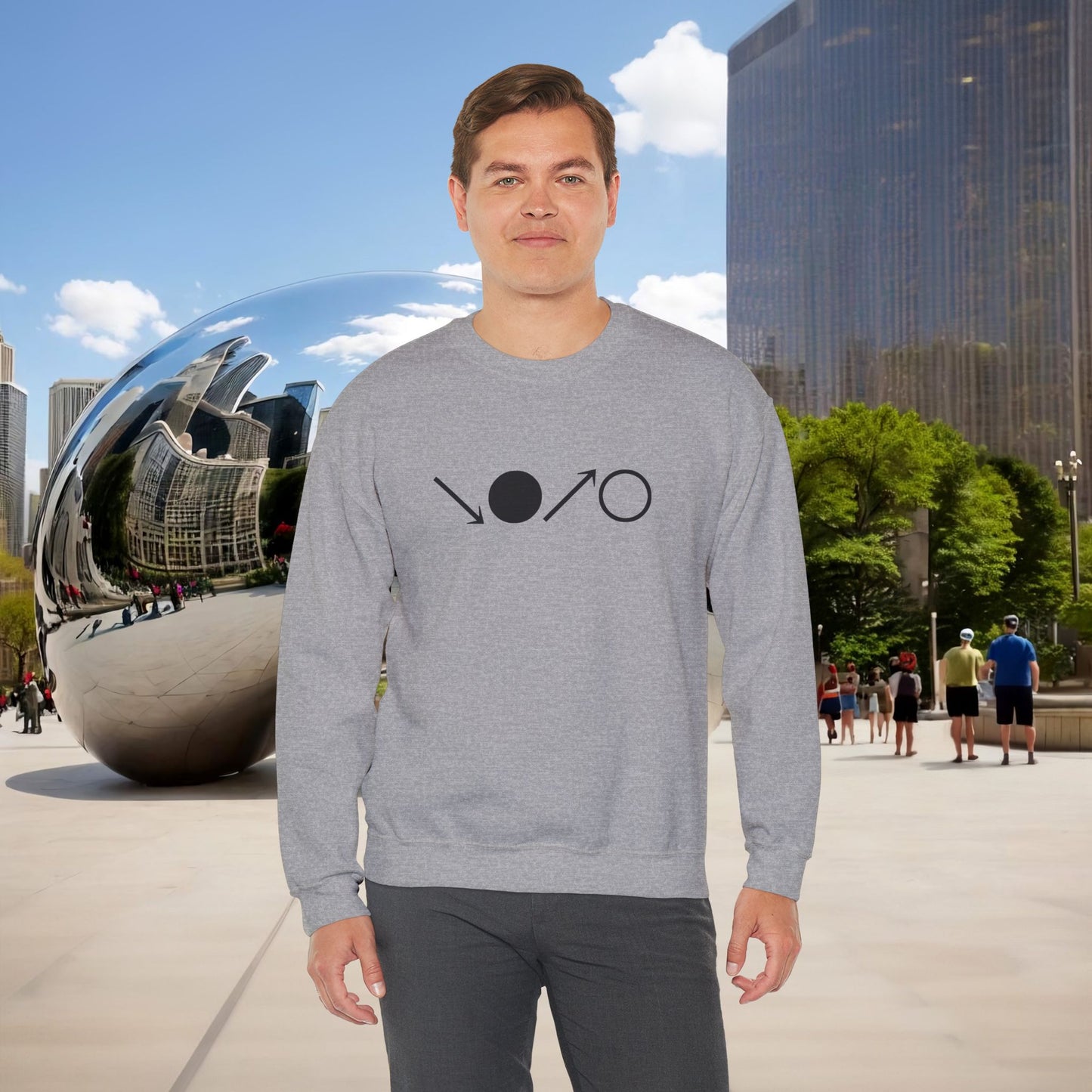 ↘•↗○ “The Breath Cycle” — Menaste Crewneck Sweatshirt