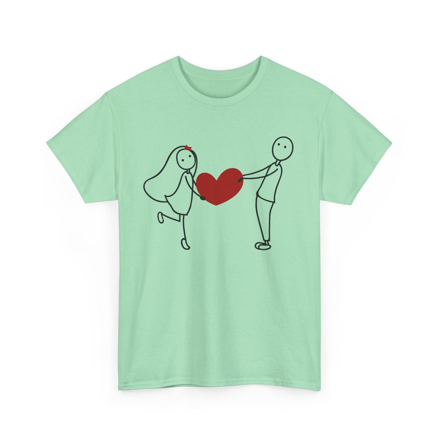 Heartfelt Connection Heavy Cotton Tee - Playful Love, Gentle Vibes