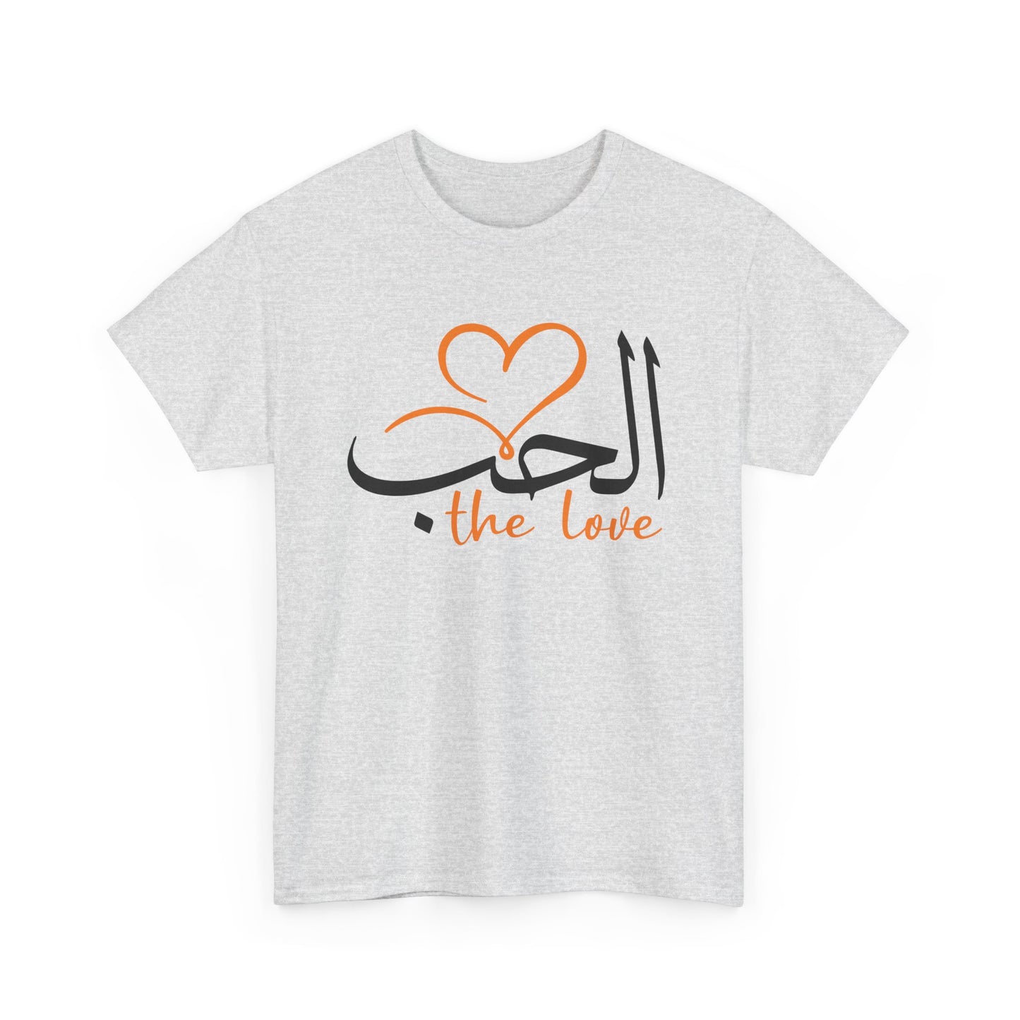 💖"The Love" Heavy Cotton Tee - Calligraphy Edition with Heart Accent