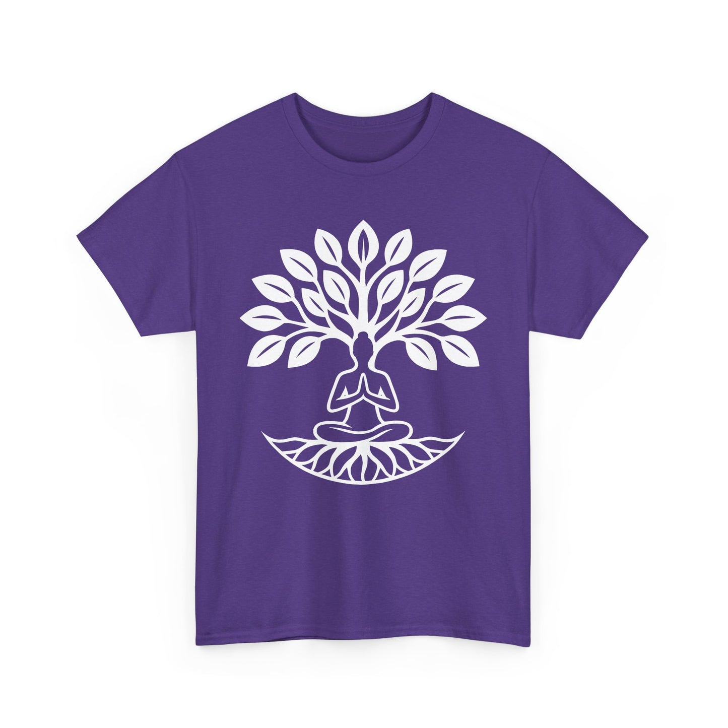 "Rooted in Presence" - Tree of Life & Meditative Balance Heavy Cotton Tee