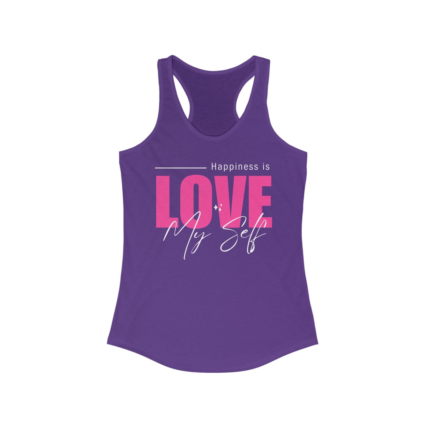 "Love My Self" Tank Top - Wear Your Happiness, Honor Your Light - Women's Racerback