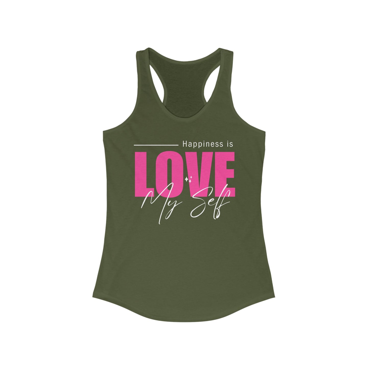 "Love My Self" Tank Top - Wear Your Happiness, Honor Your Light - Women's Racerback