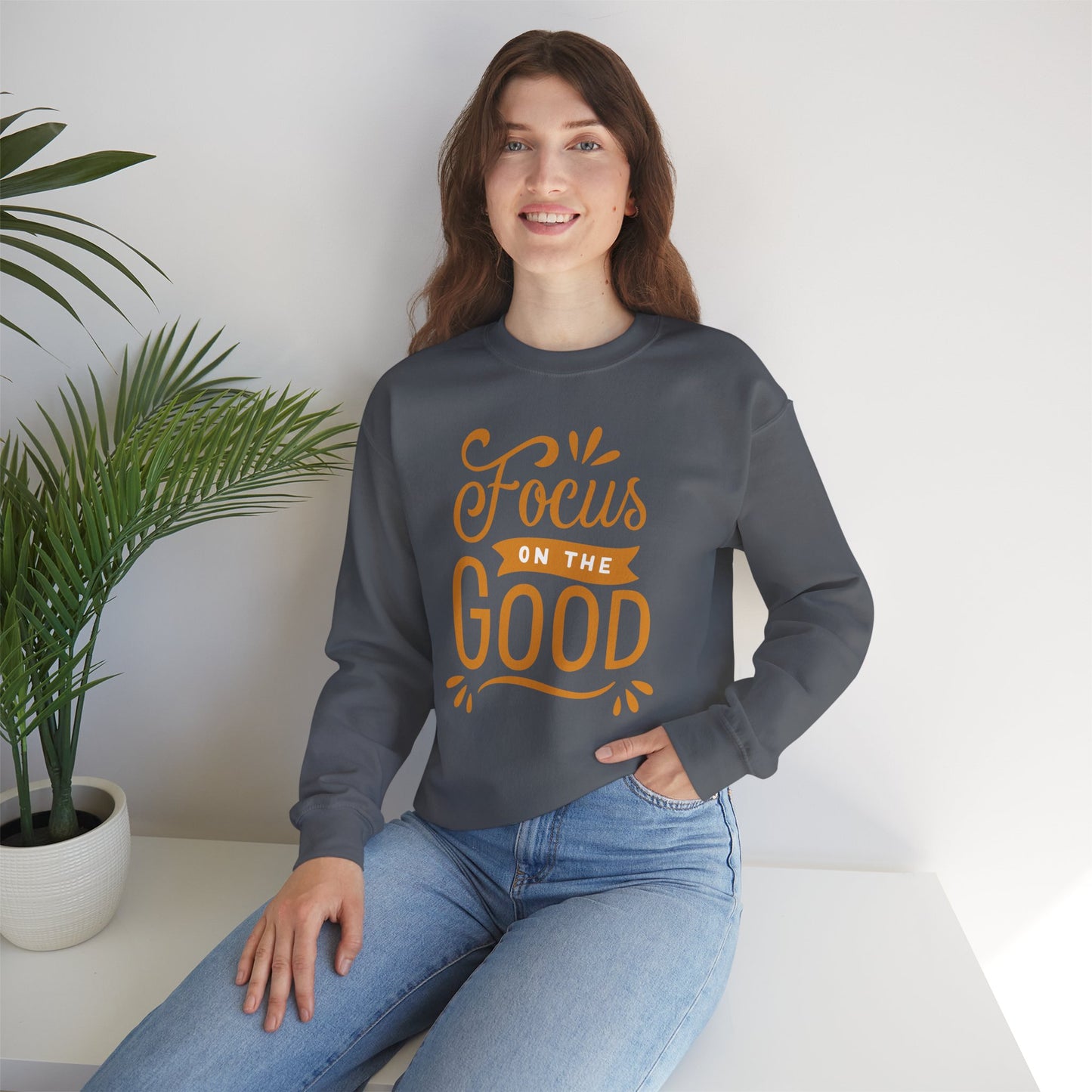🌼Focus on the Good - Wearable Light for the Soul Crewneck Sweatshirt