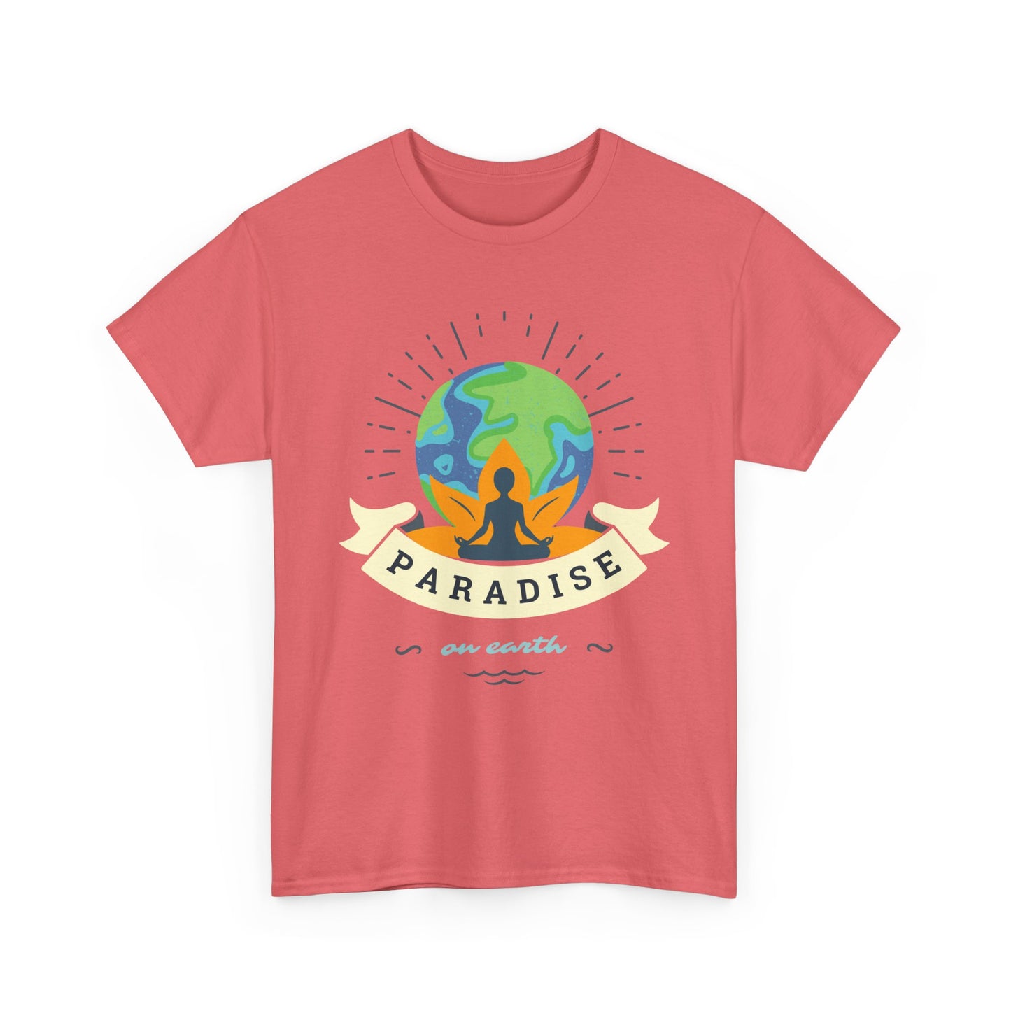 🌍Paradise Within Heavy Cotton Tee - Earth Meets Enlightenment
