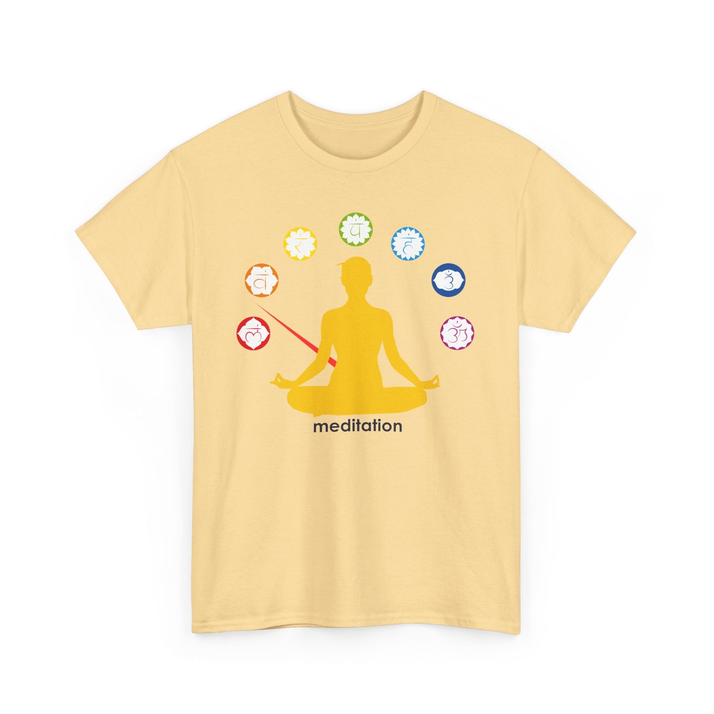 🧭ChakraMeter Heavy Cotton Tee - Align Through Meditation
