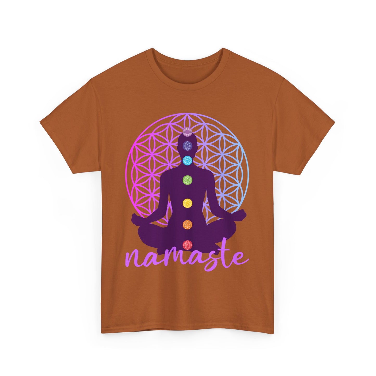 Namaste Within - Chakra Alignment Heavy Cotton Tee - Spiritual Meditation Shirt