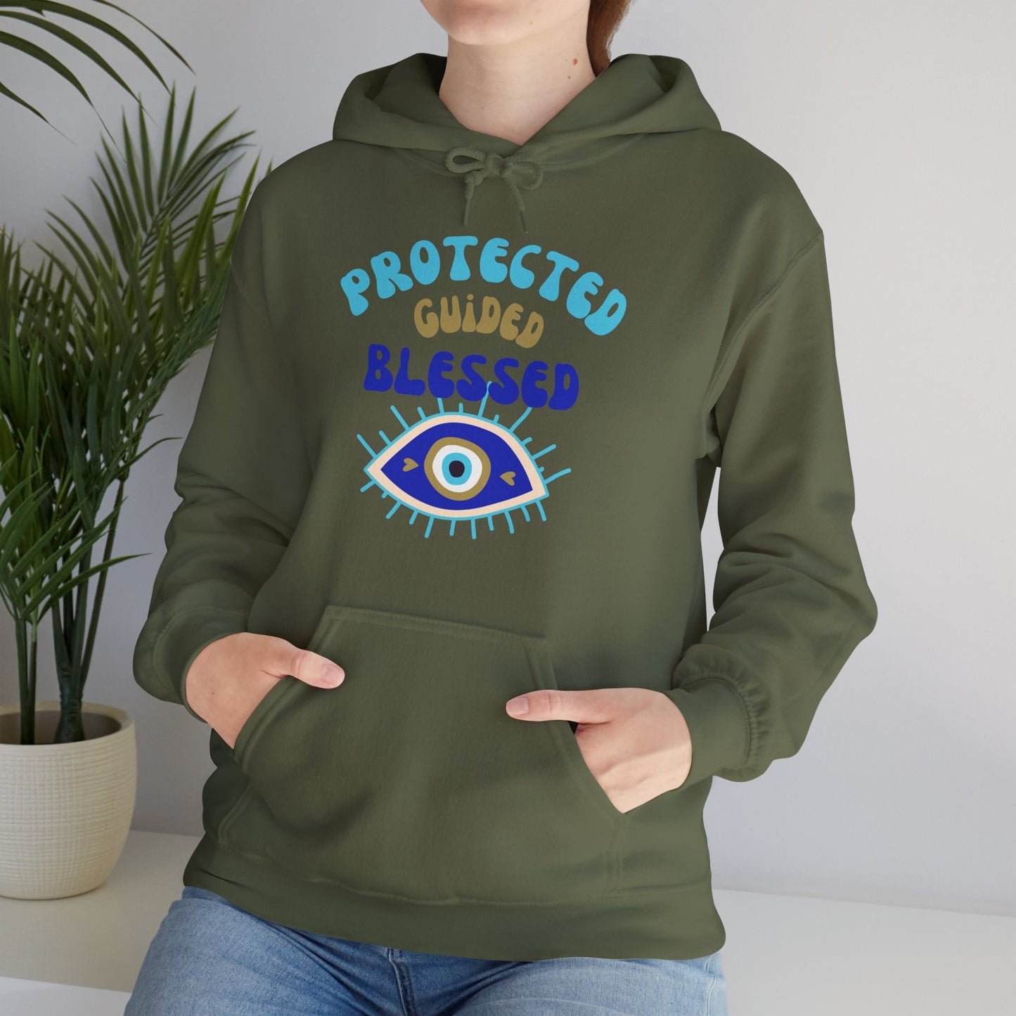 💙✨ Protected, Guided, Blessed Hoodie - Wear Your Shield of Light