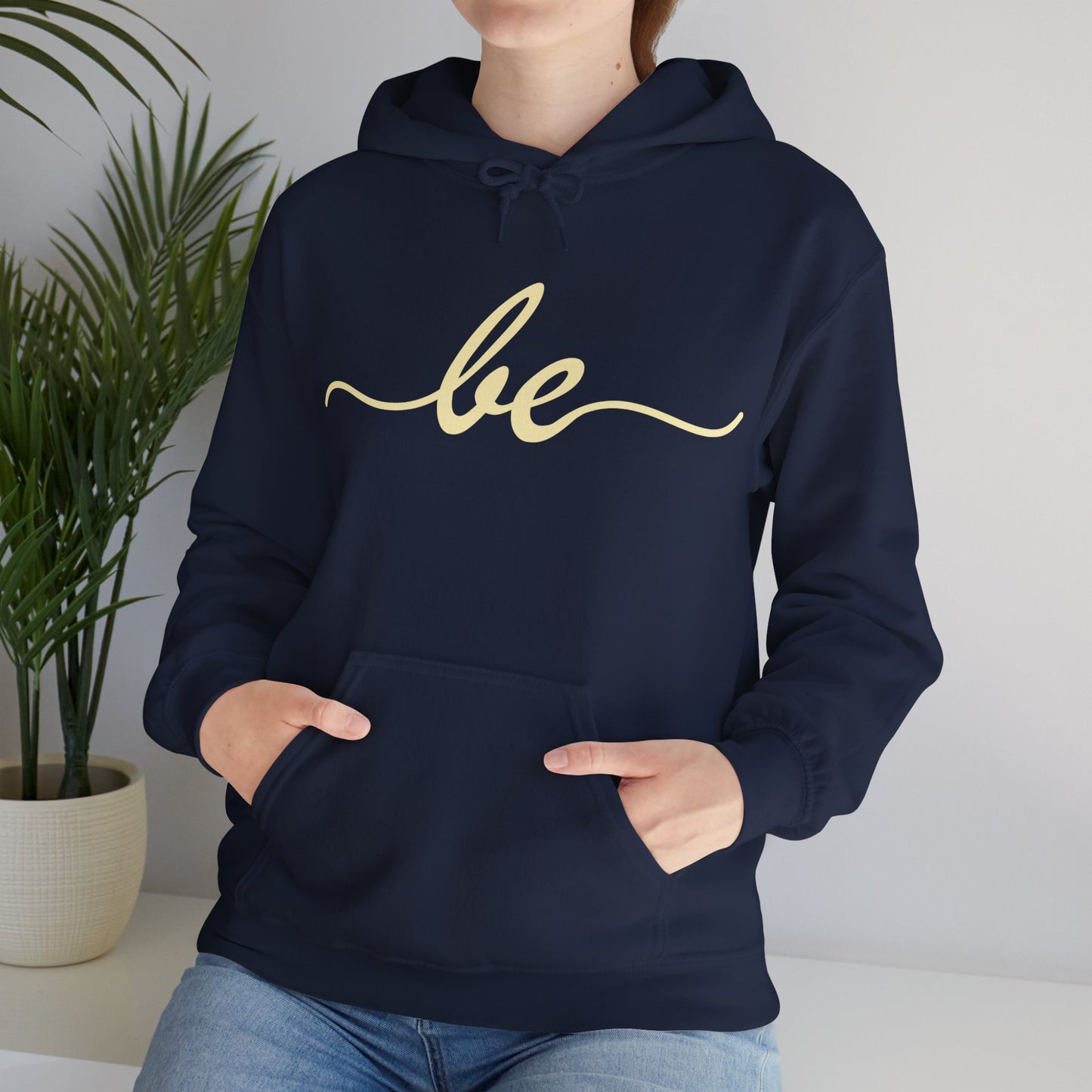 ✨"BE" - A Minimalist Mantra for the Soul Hooded Sweatshirt🌿💫