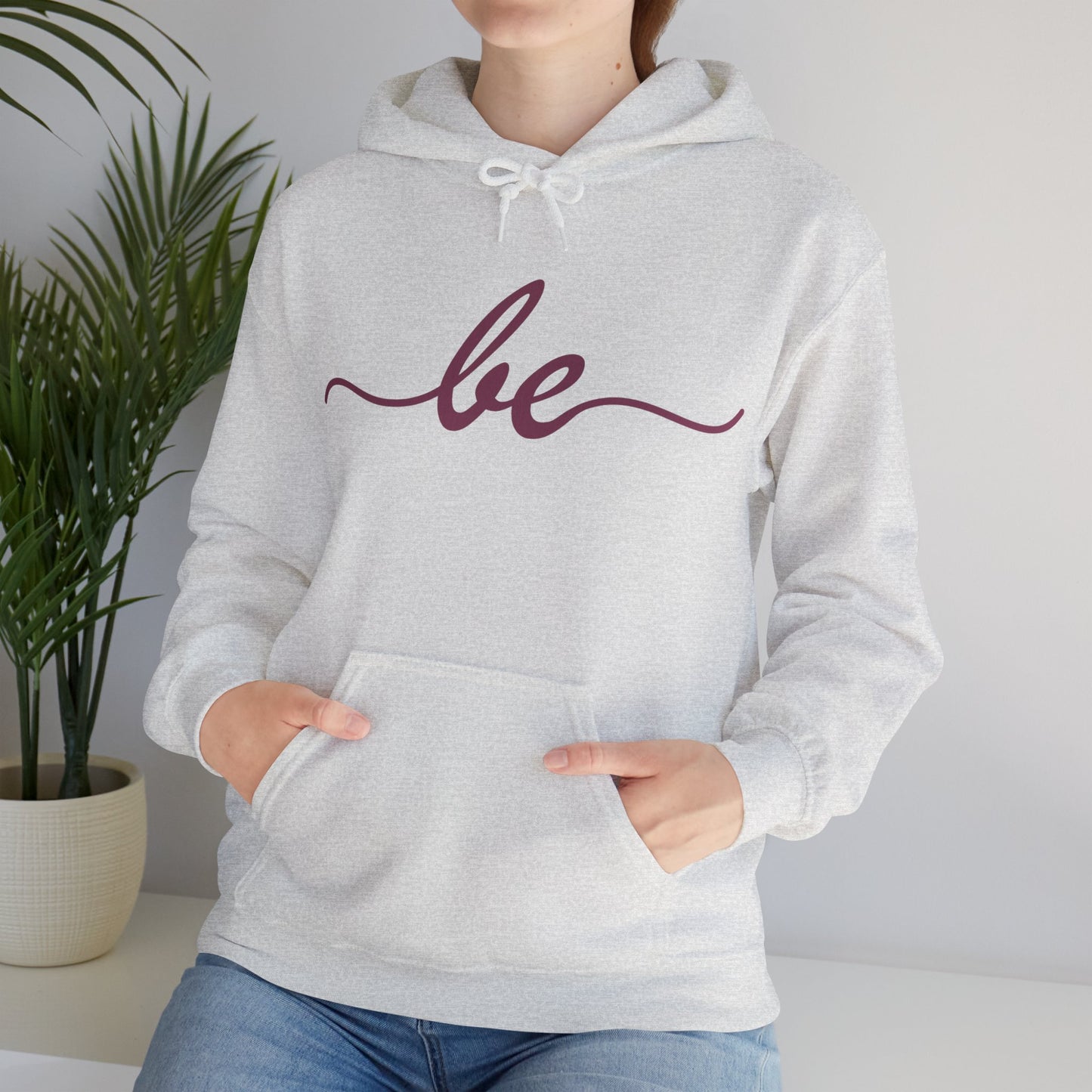 ✨"BE" - A Minimalist Mantra for the Soul Hooded Sweatshirt🌿💫