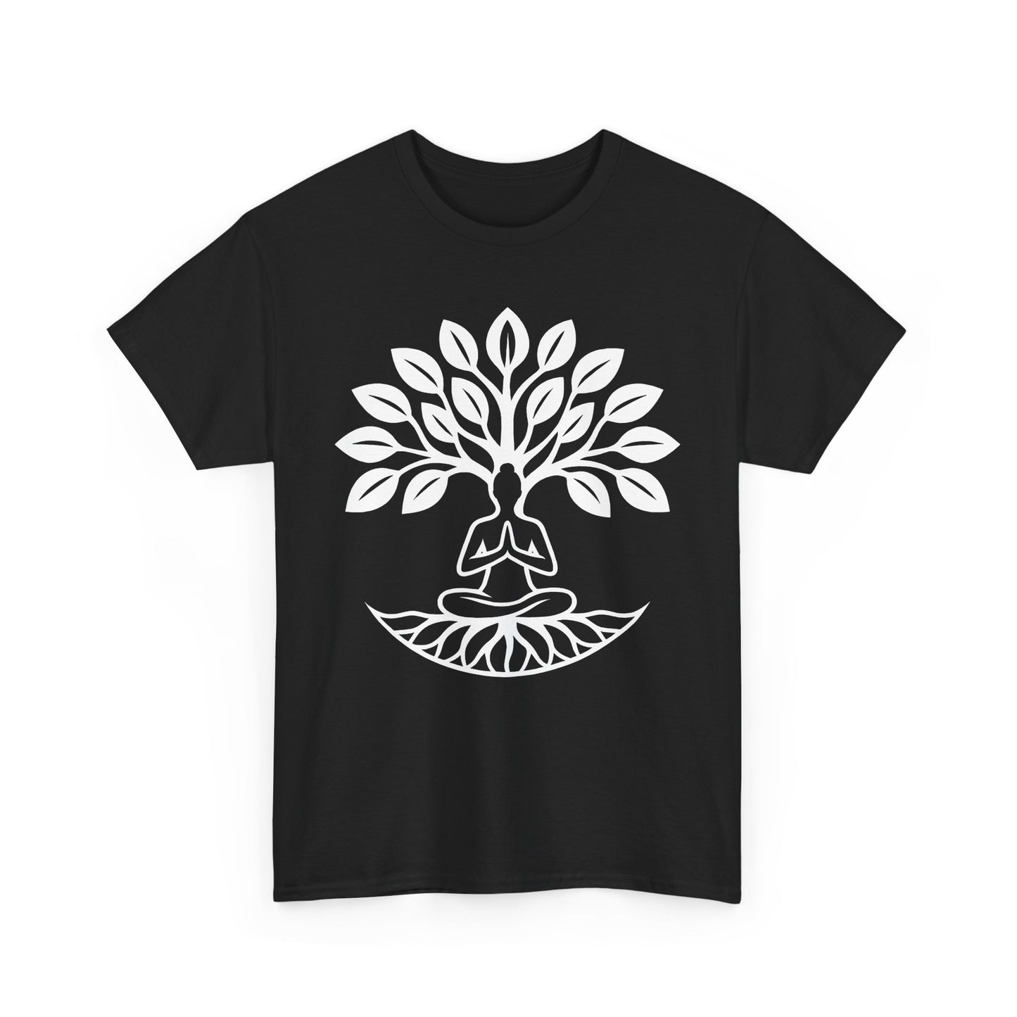 "Rooted in Presence" - Tree of Life & Meditative Balance Heavy Cotton Tee