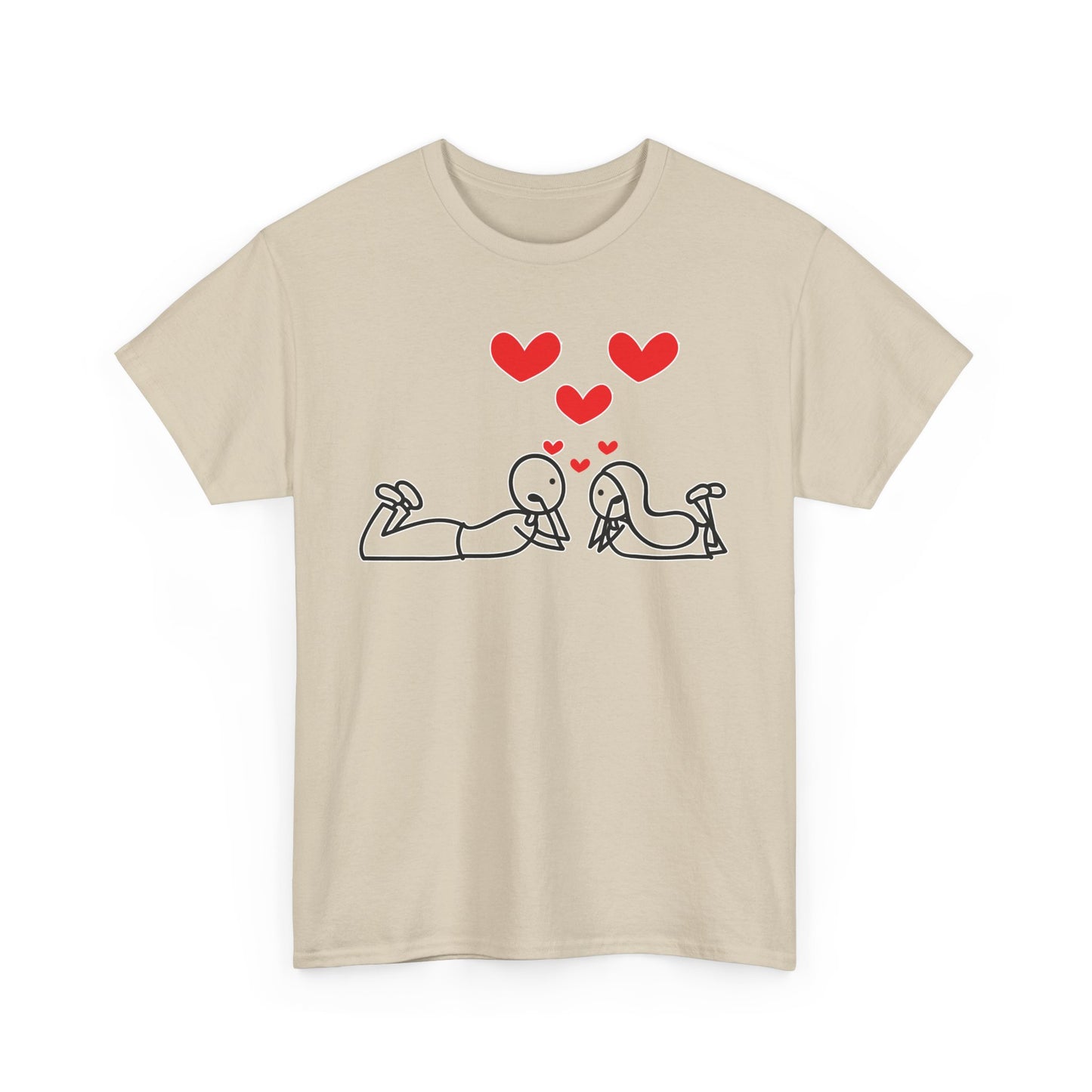 💖Love Connection Heavy Cotton Tee - Sweet Simplicity, Big Heart