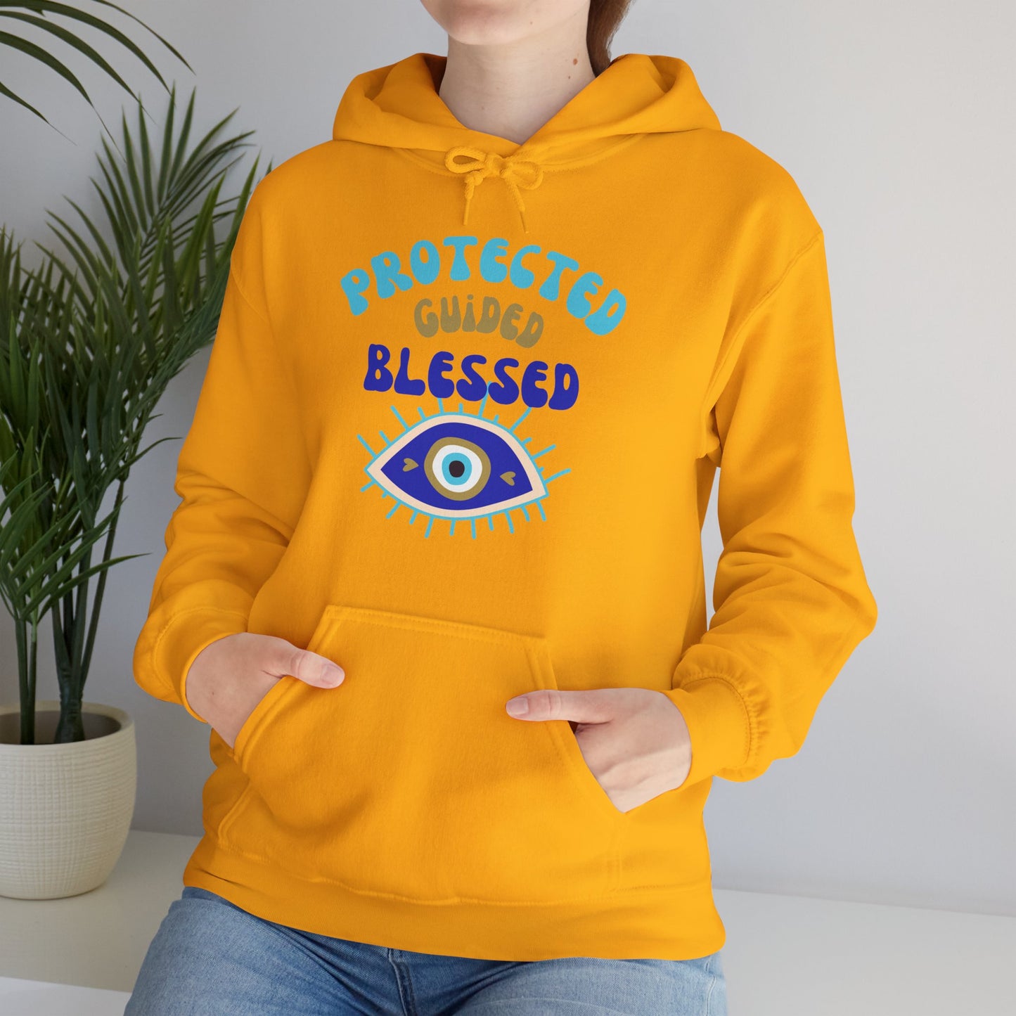 💙✨ Protected, Guided, Blessed Hoodie - Wear Your Shield of Light