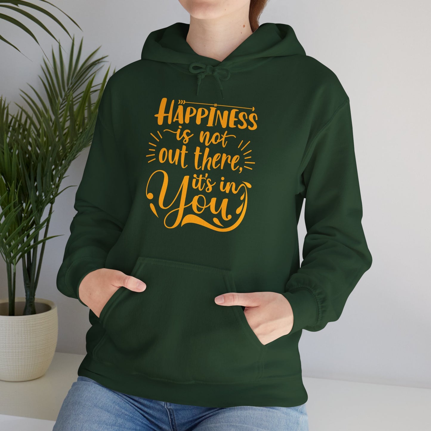Happiness Is Within Hoodie – Mindful Comfort & Inner Joy🌿🌞✨