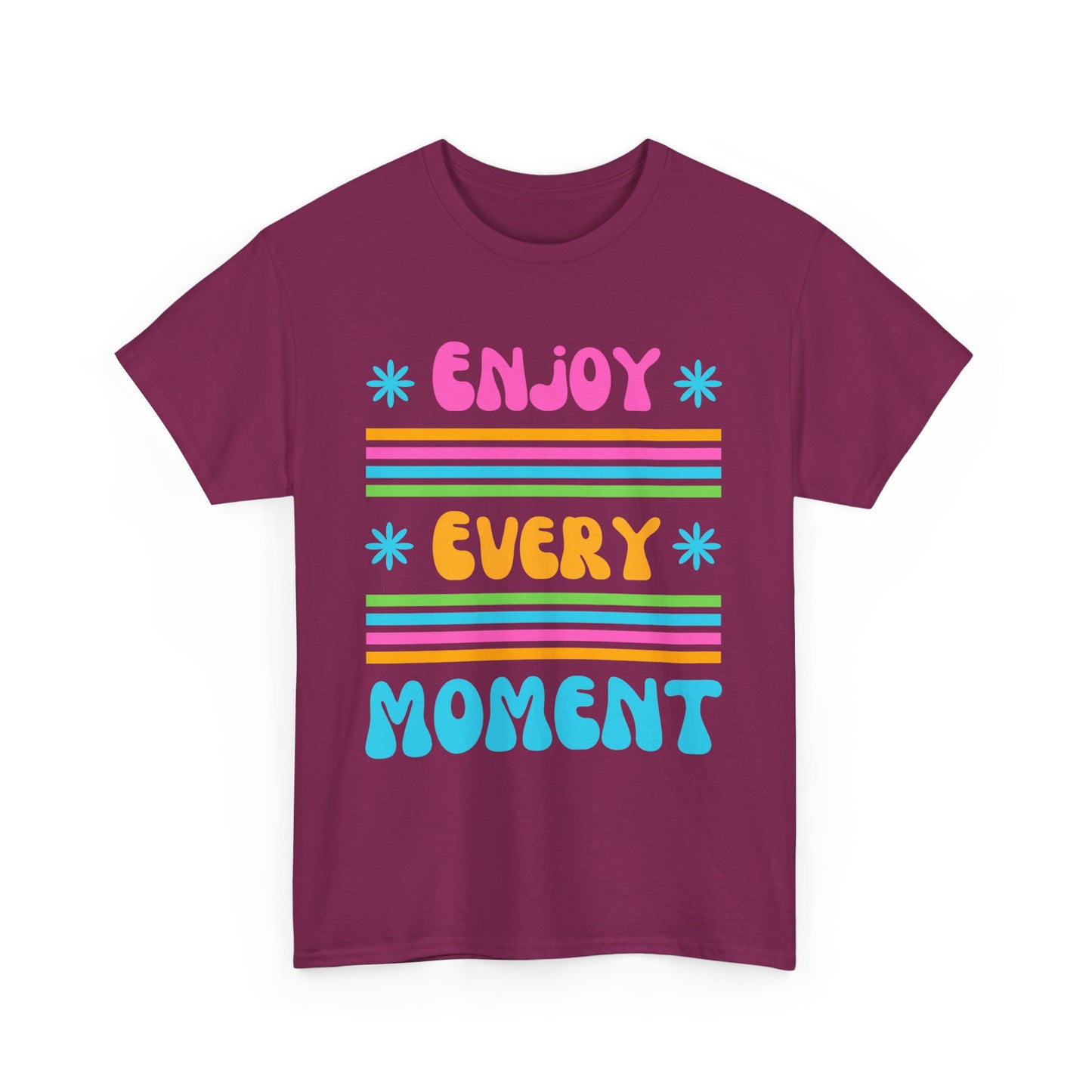 ☀️Joyflow Heavy Cotton Tee - Enjoy Every Moment - A Celebration of Now