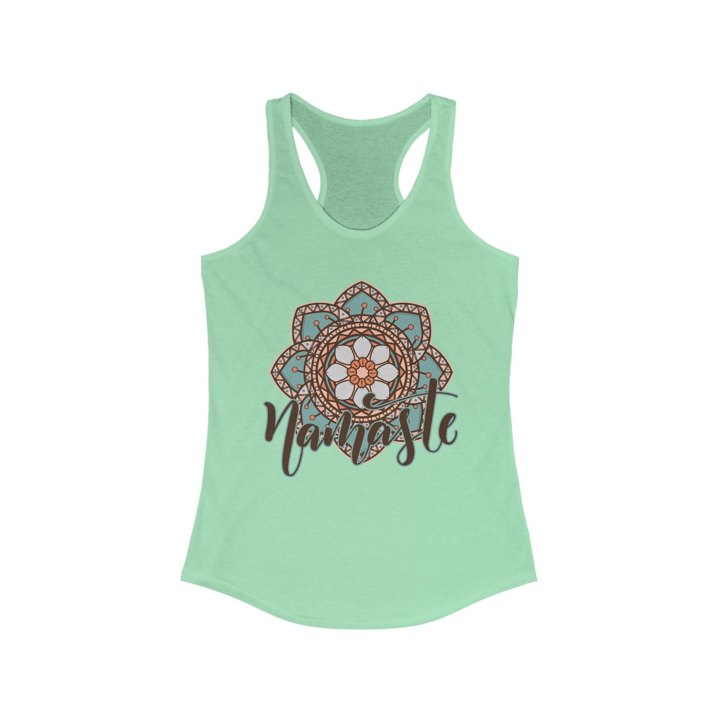 "Namaste Mandala" Racerback Tank - BOHO-Inspired Activewear for Mindful Living
