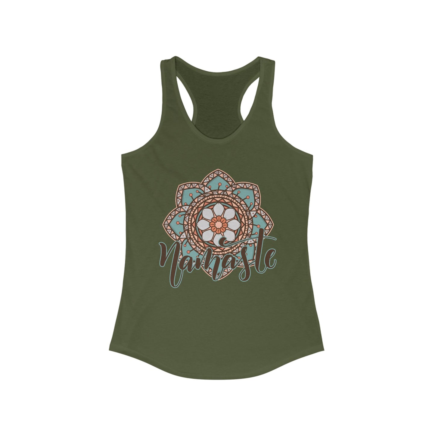 "Namaste Mandala" Racerback Tank - BOHO-Inspired Activewear for Mindful Living