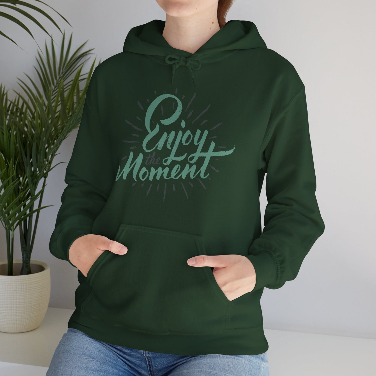 ✨Enjoy the Moment Hoodie – Mindful Living, Spiritual Comfort🌿🕊️✨