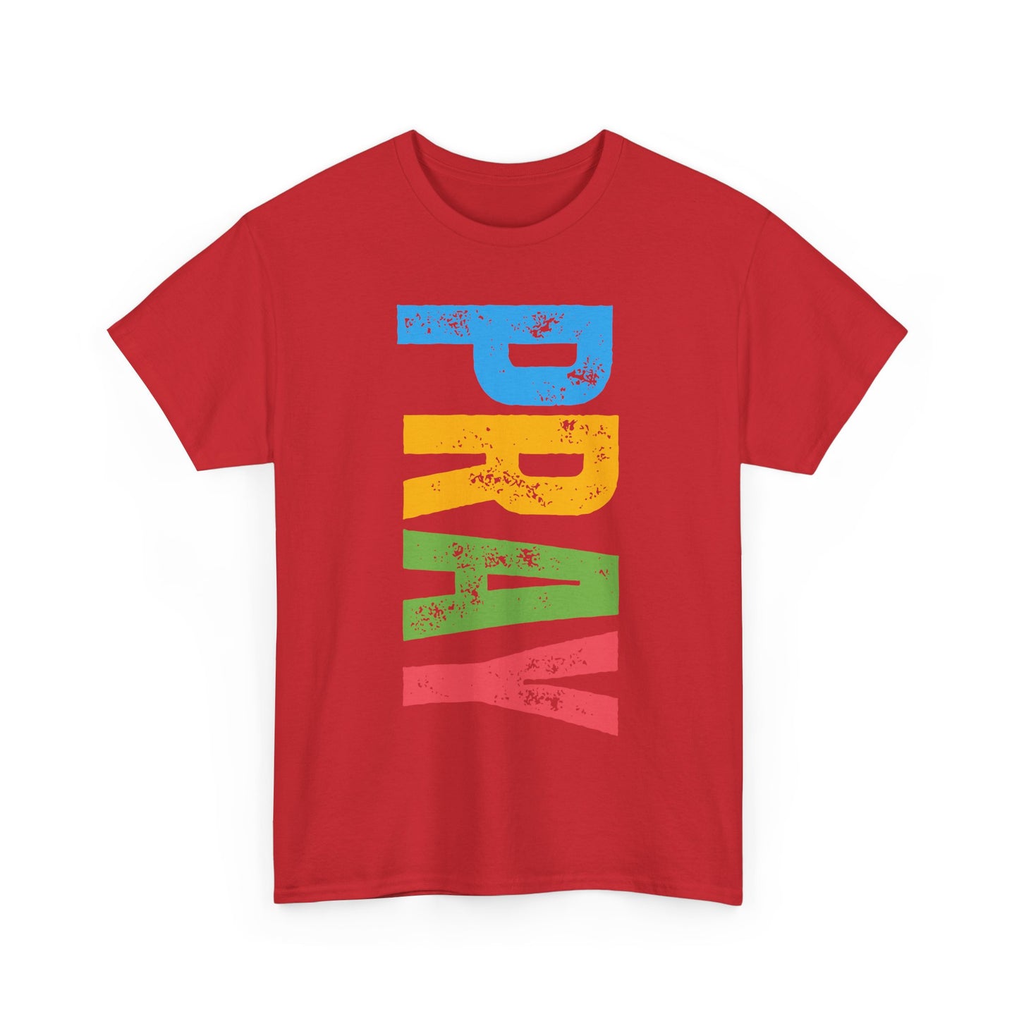"PRAY" Heavy Cotton Tee - Inspirational T-Shirt for Spiritual Growth