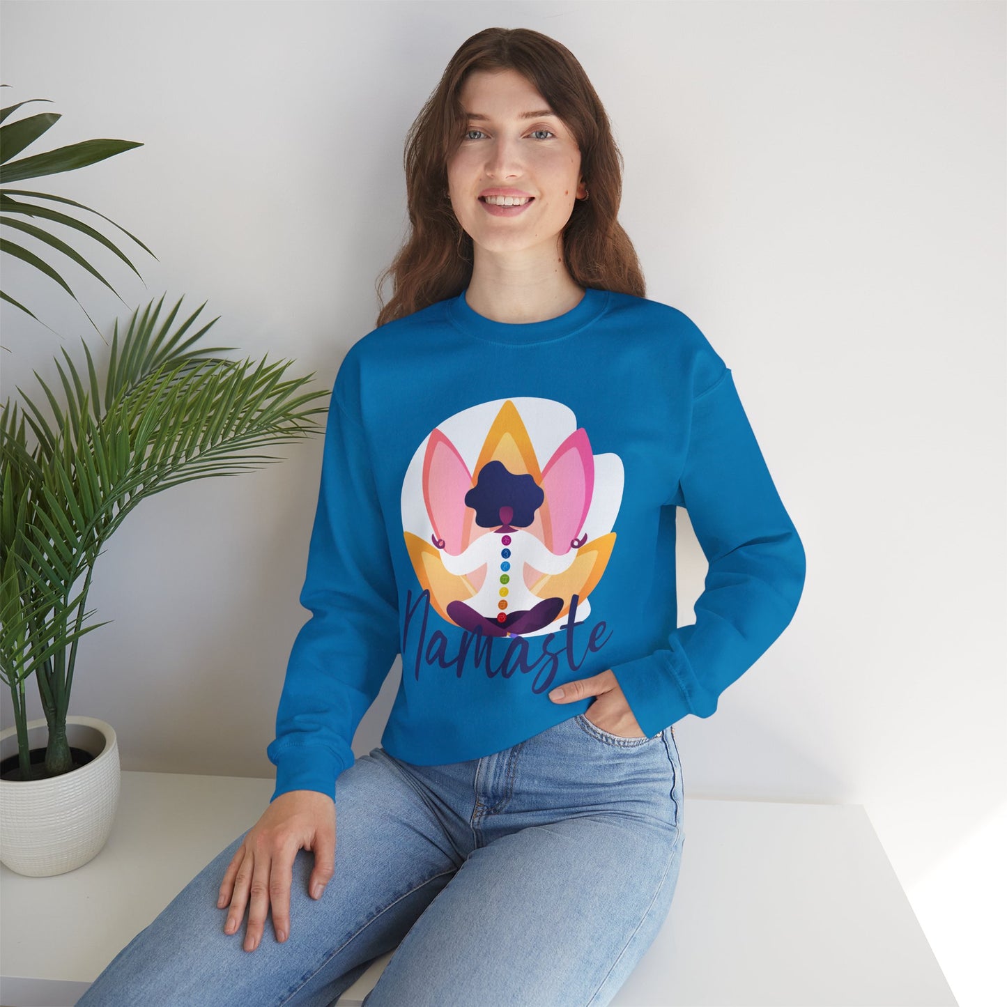 🌸Rooted Light - Namaste Chakra Crewneck Sweatshirt