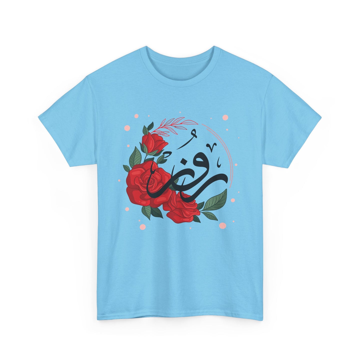 🌹"Rose Reverence" Heavy Cotton Tee - A Floral Vibration of Elegance and Beauty