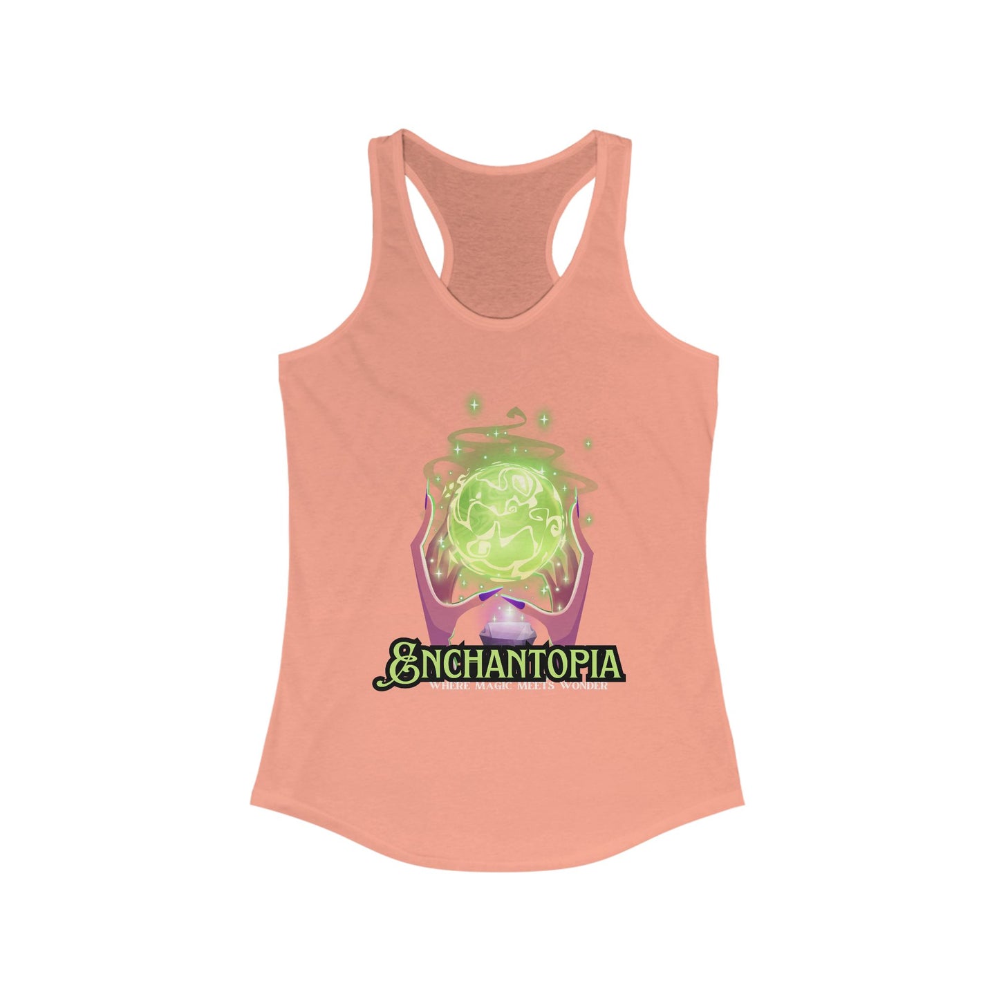 "Enchantopia" - Where Magic Meets Wonder" Racerback Tank | Mystical Crystal Ball Design