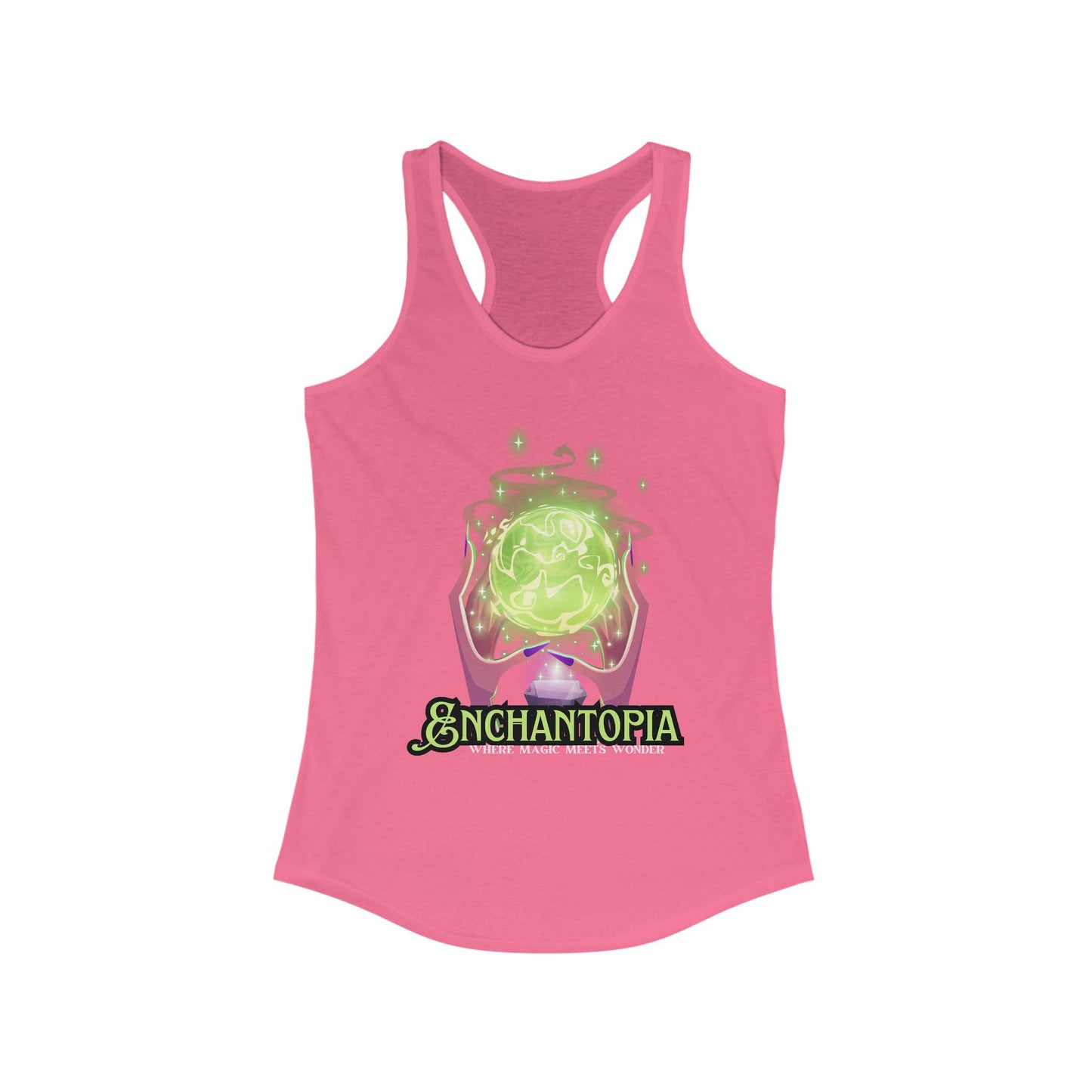 "Enchantopia" - Where Magic Meets Wonder" Racerback Tank | Mystical Crystal Ball Design