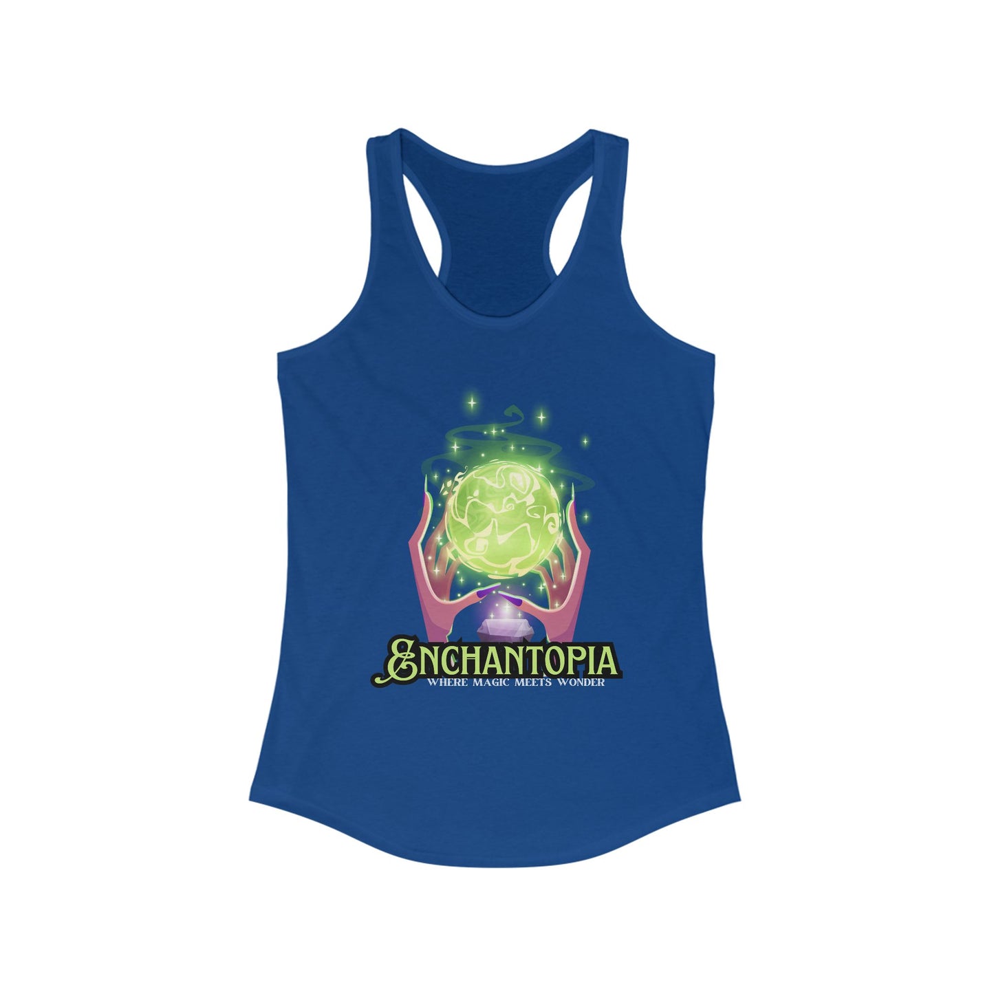 "Enchantopia" - Where Magic Meets Wonder" Racerback Tank | Mystical Crystal Ball Design