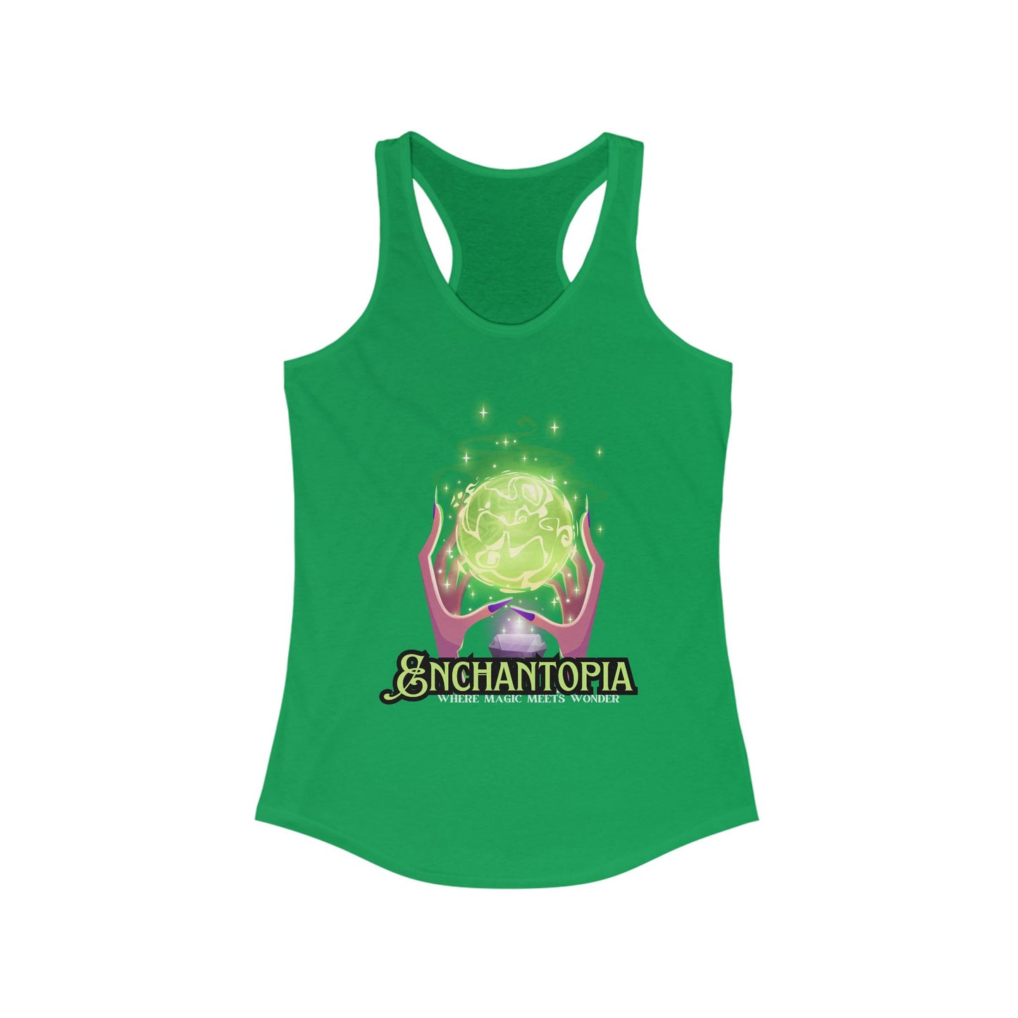 "Enchantopia" - Where Magic Meets Wonder" Racerback Tank | Mystical Crystal Ball Design
