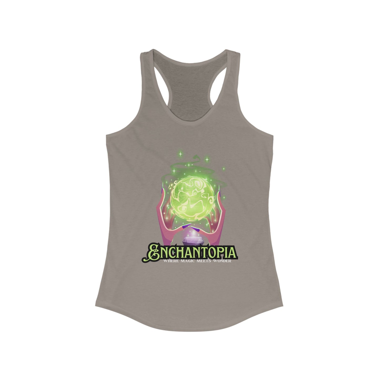 "Enchantopia" - Where Magic Meets Wonder" Racerback Tank | Mystical Crystal Ball Design