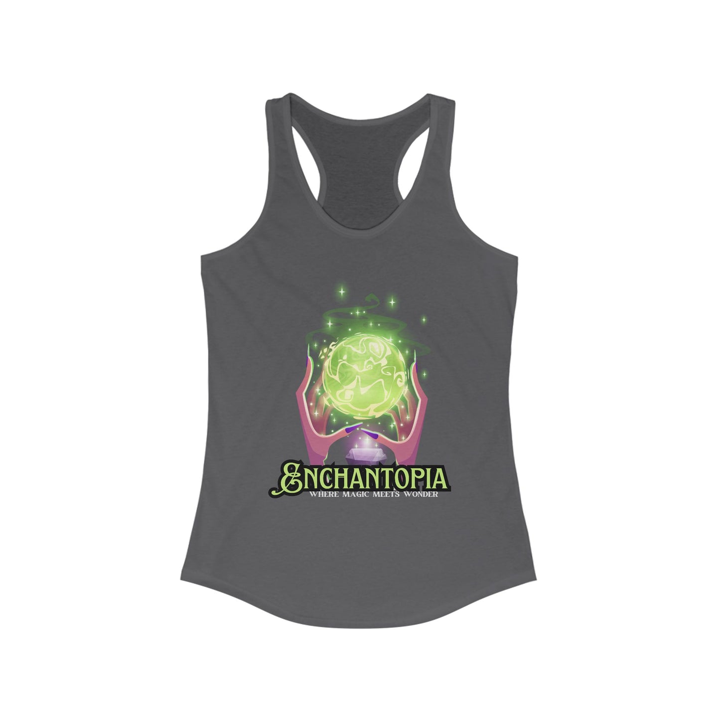 "Enchantopia" - Where Magic Meets Wonder" Racerback Tank | Mystical Crystal Ball Design