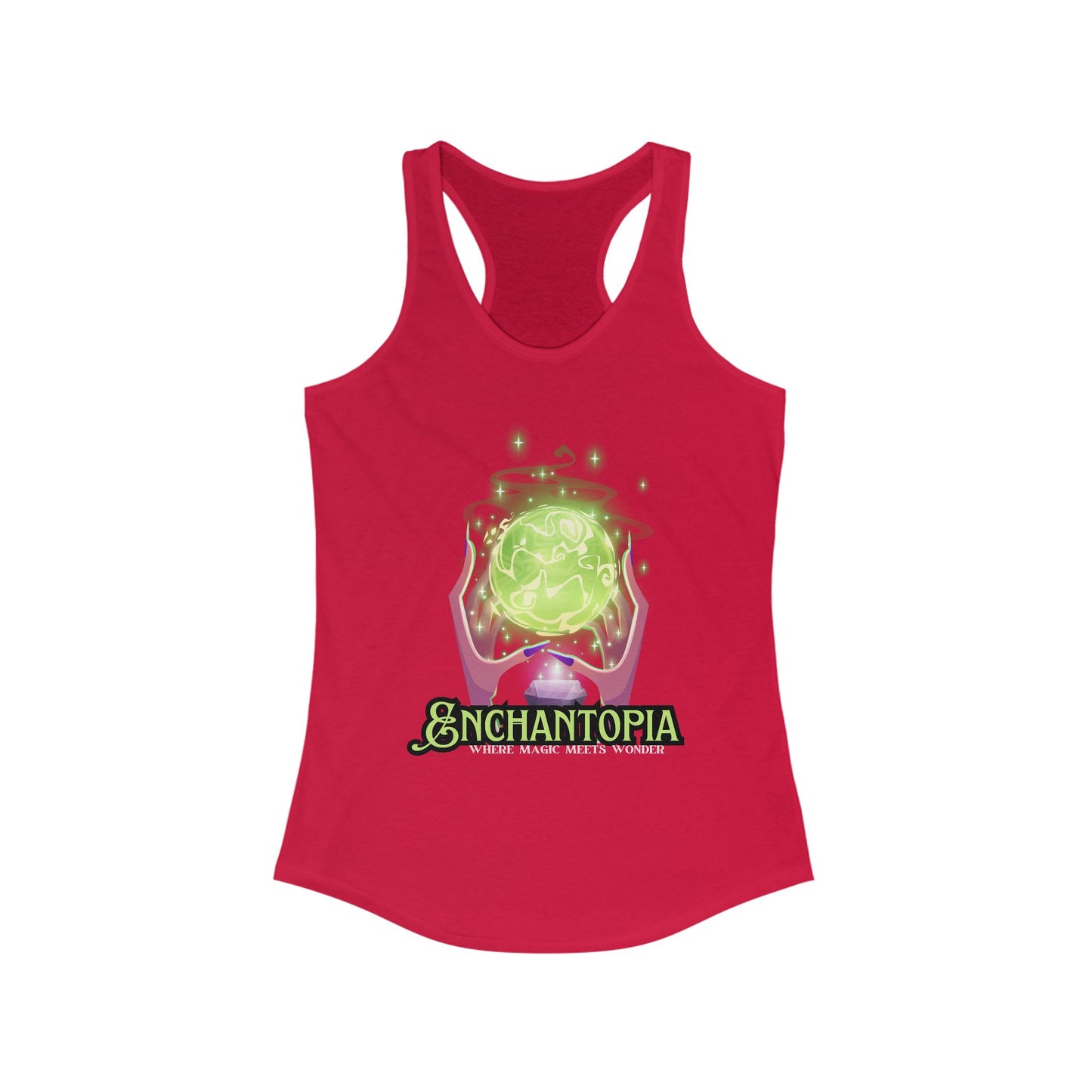 "Enchantopia" - Where Magic Meets Wonder" Racerback Tank | Mystical Crystal Ball Design