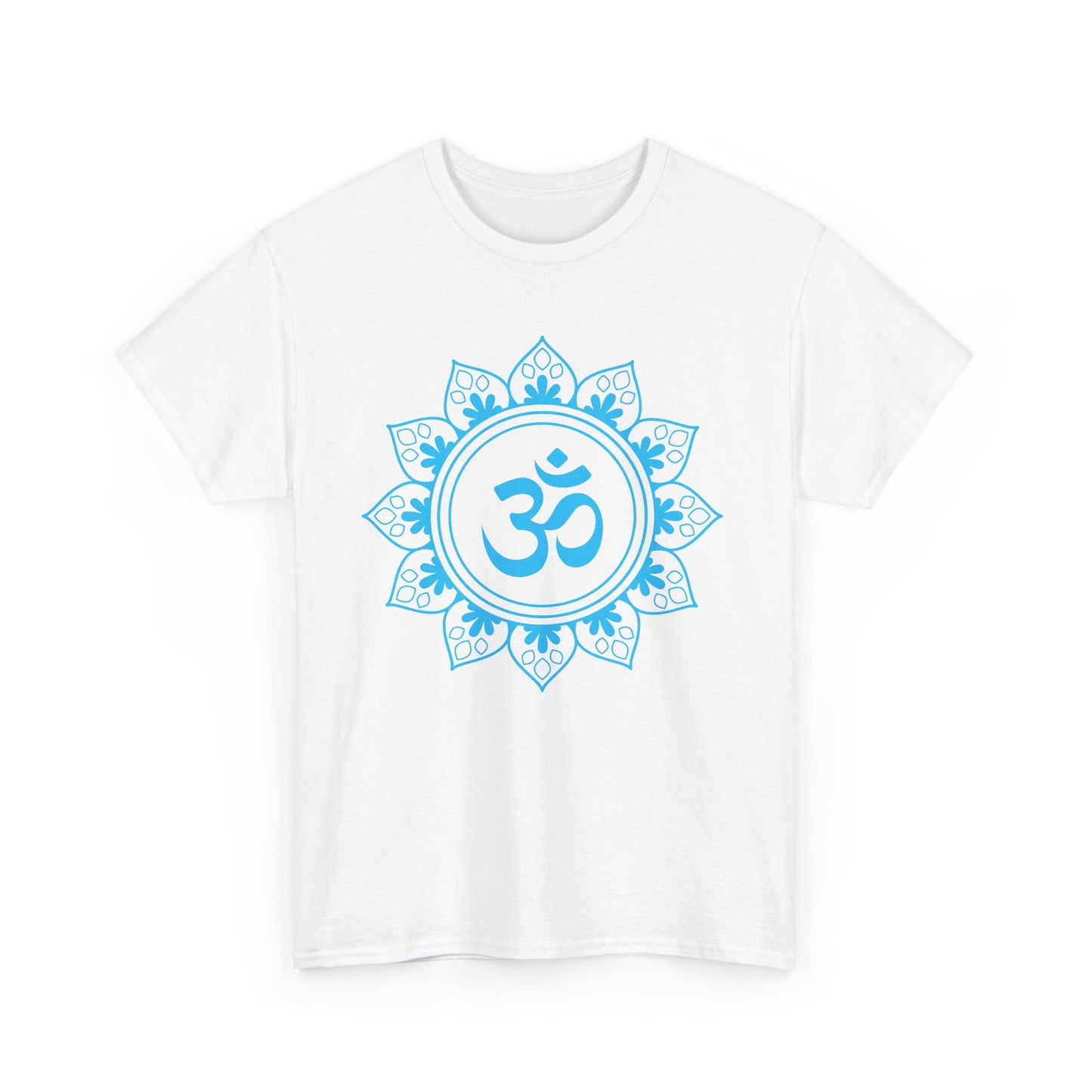 Tranquil OM Mandala Heavy Cotton Tee - Embrace Peace Within