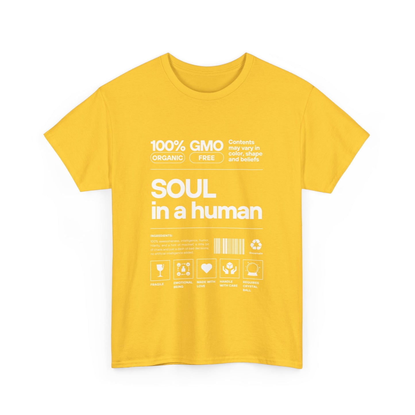 Soul in a Human - Conscious Humor Heavy Cotton Tee